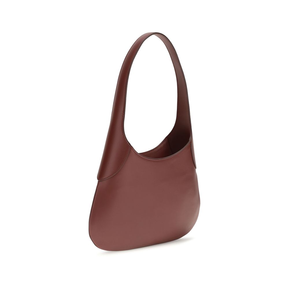 Khaite Burgundy Calf Leather Bos Taurus Handbag