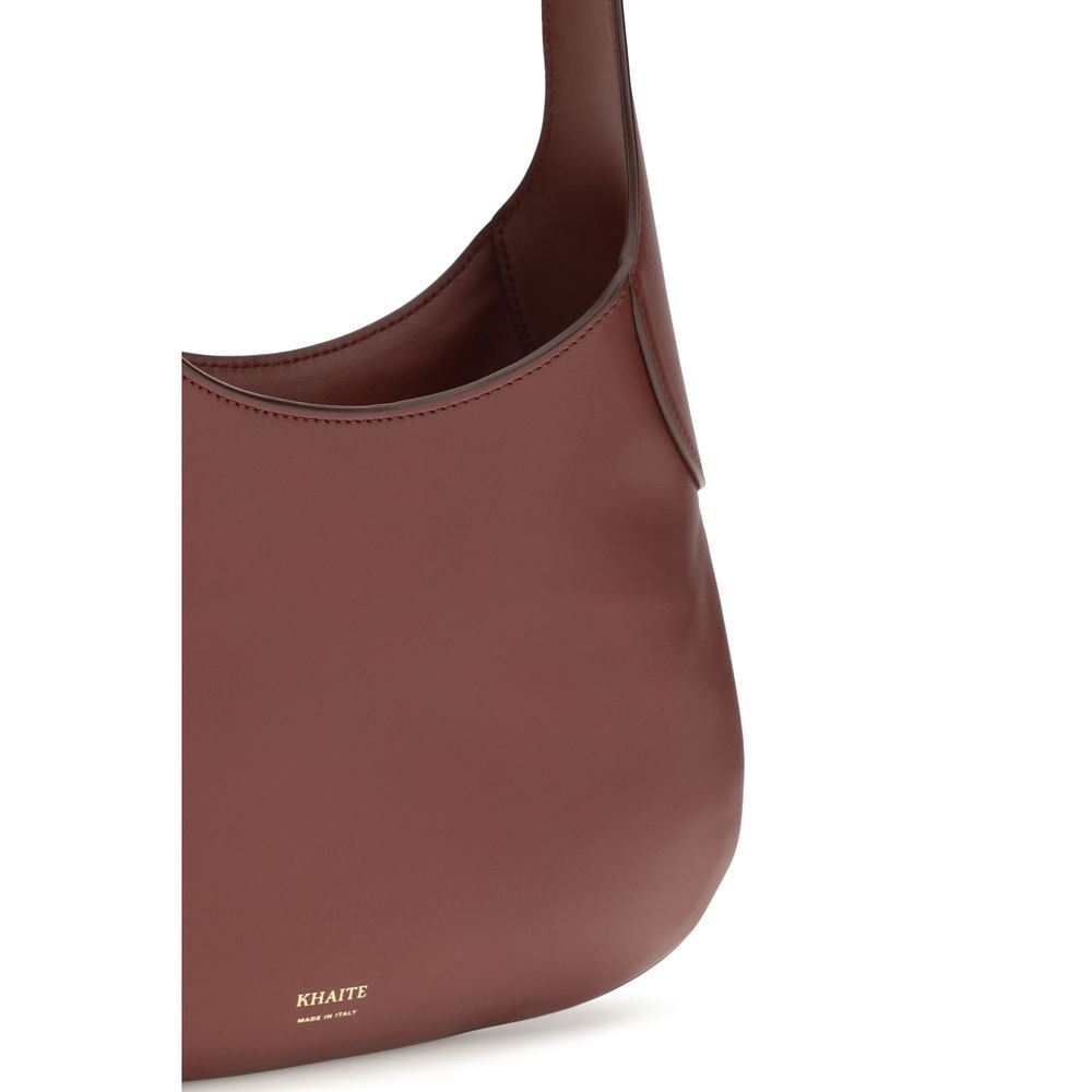 Khaite Burgundy Calf Leather Bos Taurus Handbag