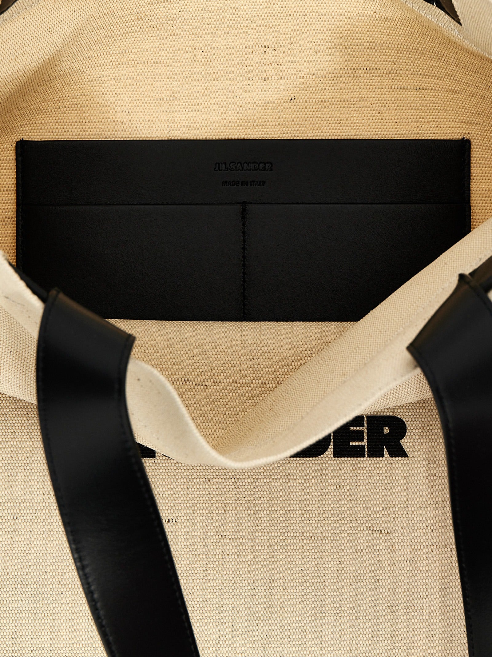 Jil Sander Zweifarbige Jute-Shopper