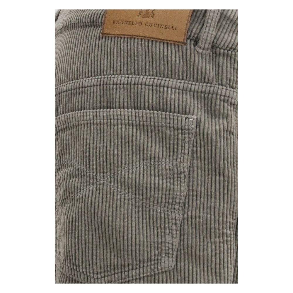 Brunello Cucinelli Zweifarbige Baumwoll-Freizeithose