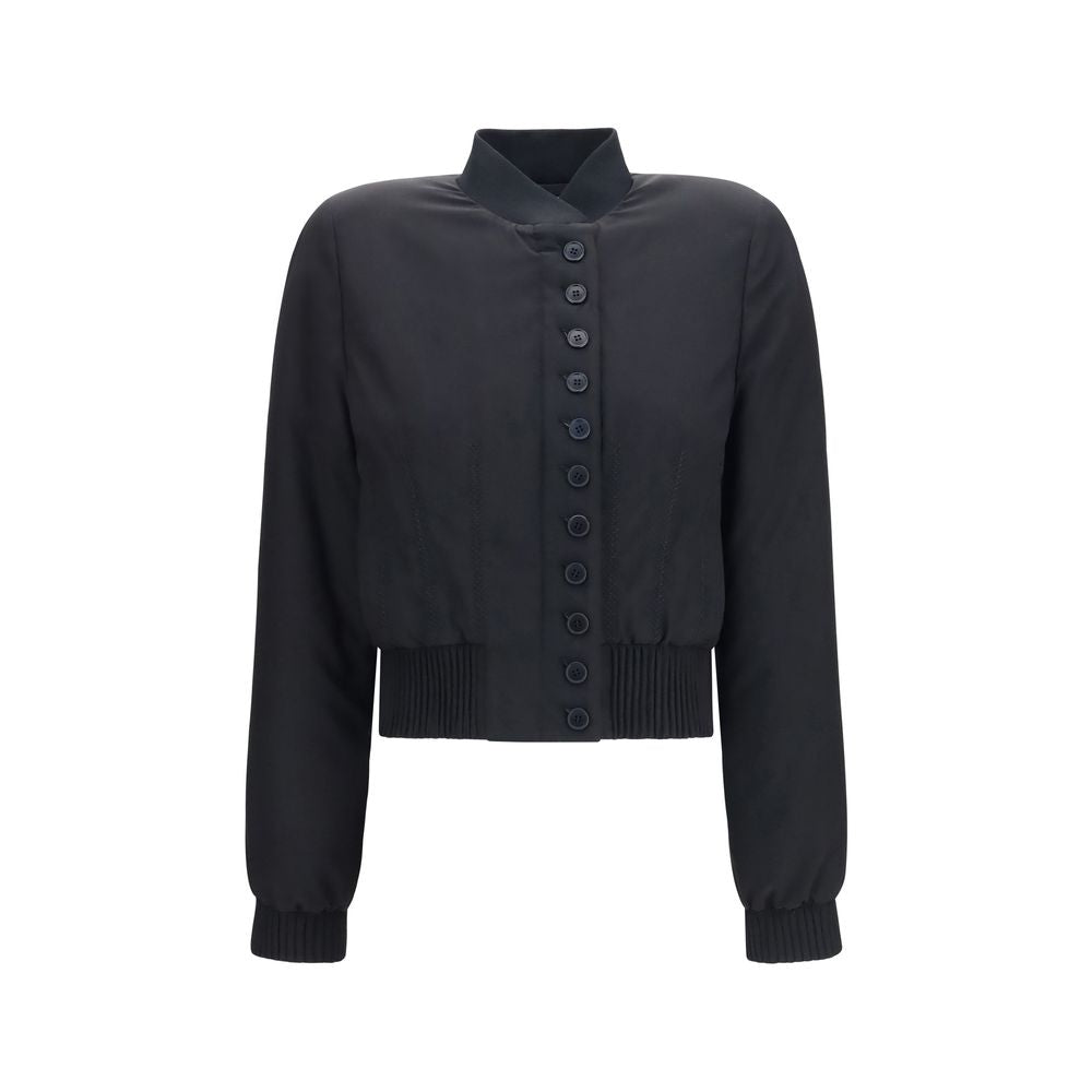 Alexander McQueen Schwarzer Bomber aus Polyester