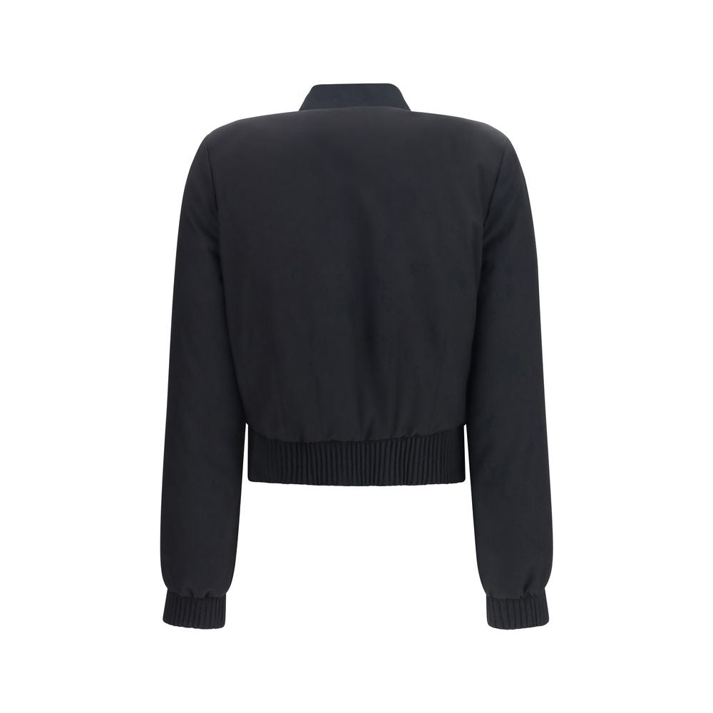 Alexander McQueen Schwarzer Bomber aus Polyester