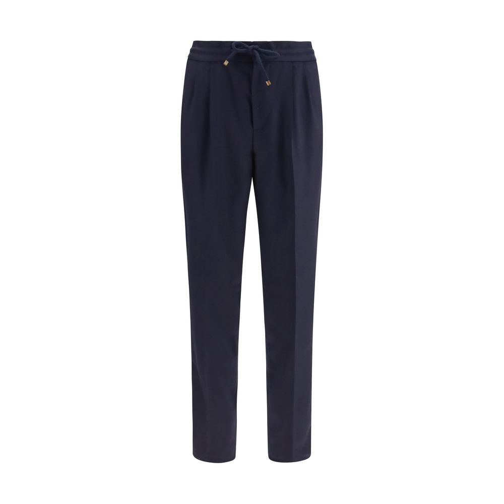 Brunello Cucinelli Blaue Hose aus Wolle Oves Aries