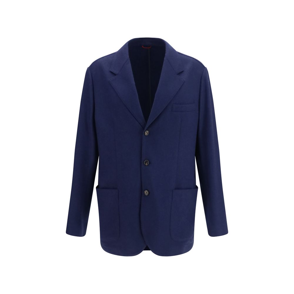 Brunello Cucinelli Blaue Kaschmir-Jacke in voller Länge