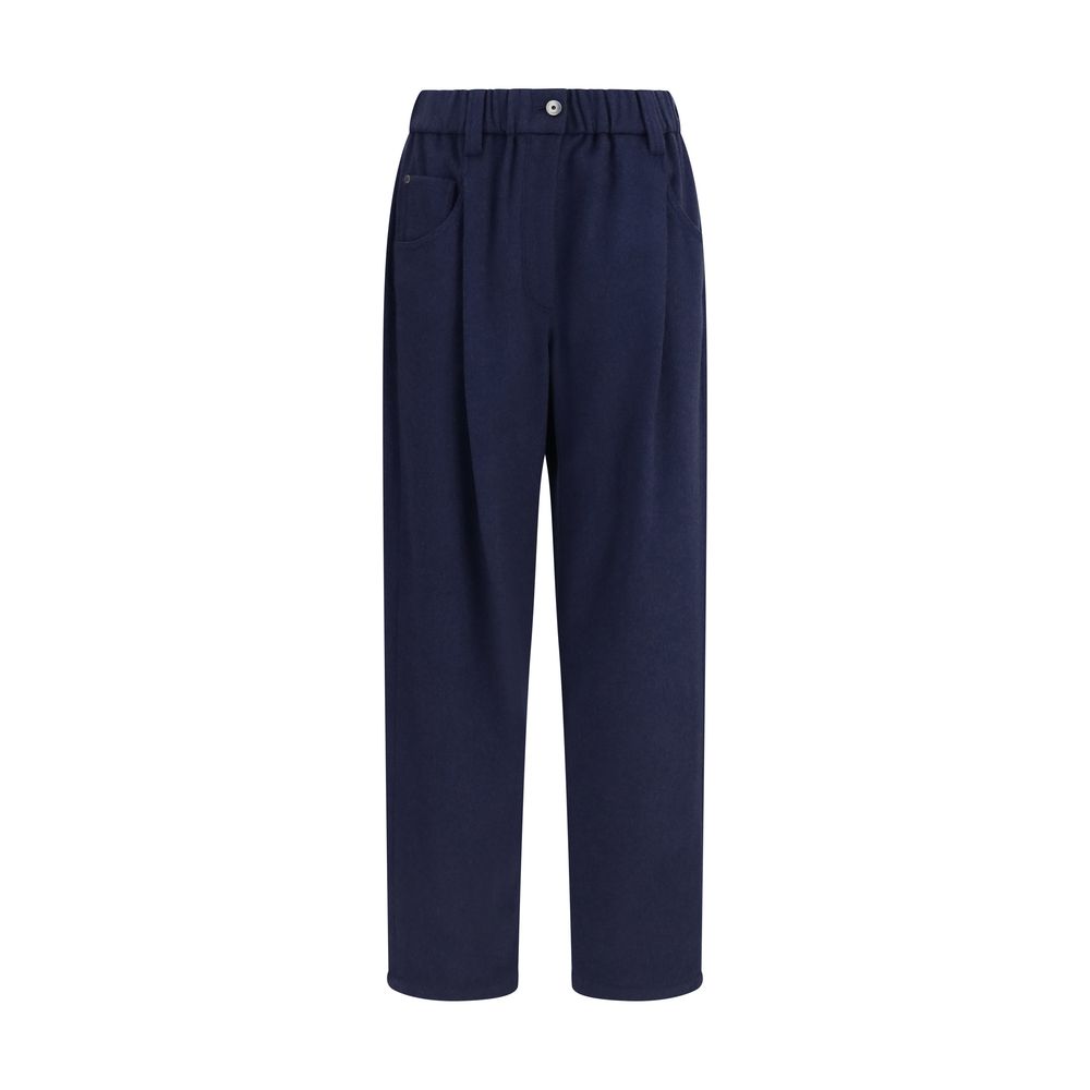 Brunello Cucinelli Blaue Wollhose Oves Aries