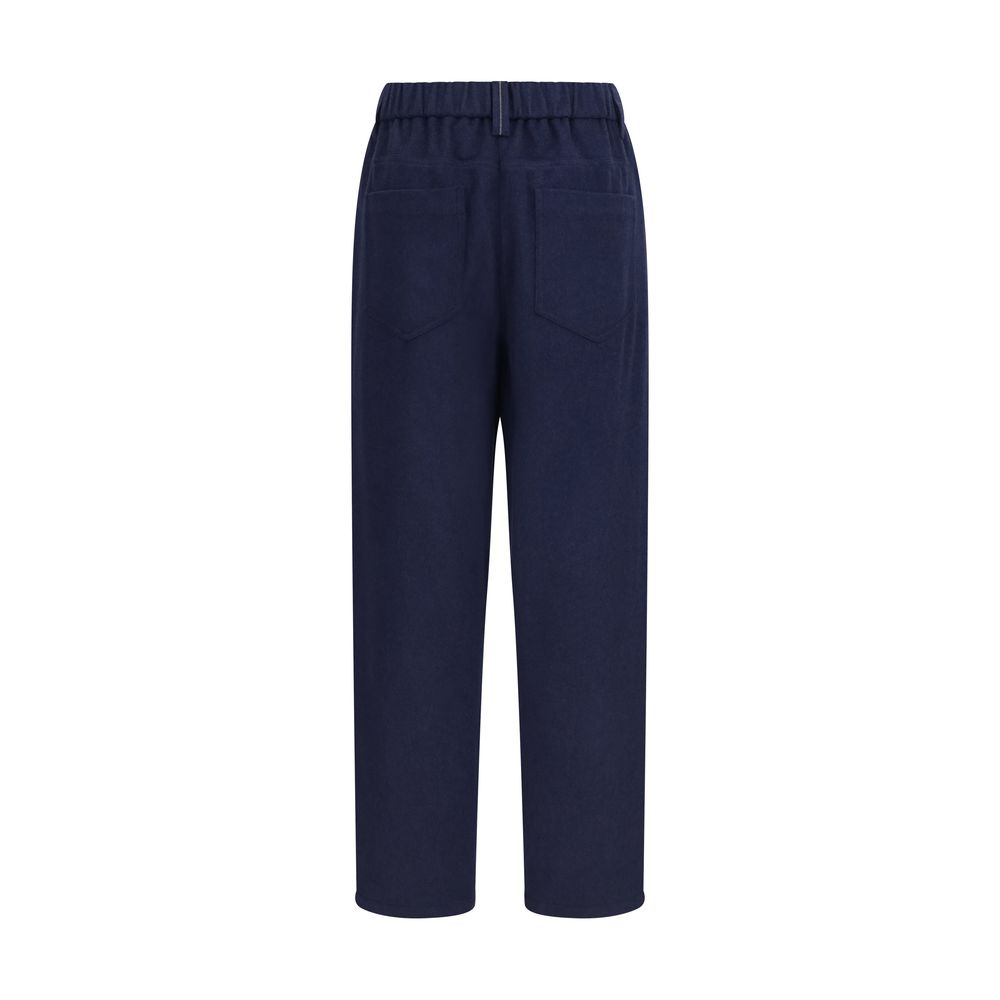 Brunello Cucinelli Blaue Wollhose Oves Aries