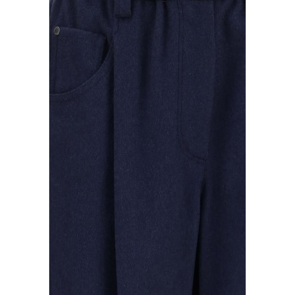 Brunello Cucinelli Blaue Wollhose Oves Aries