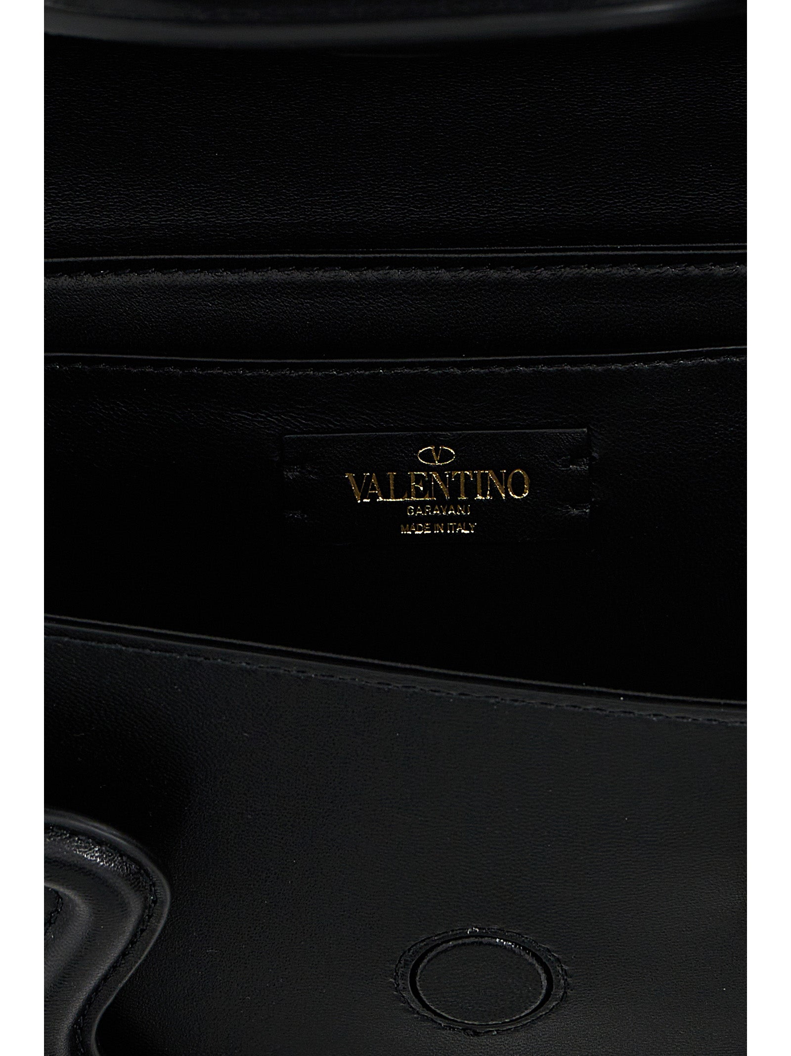Valentino Garavani Schwarze Leder Umhängetasche