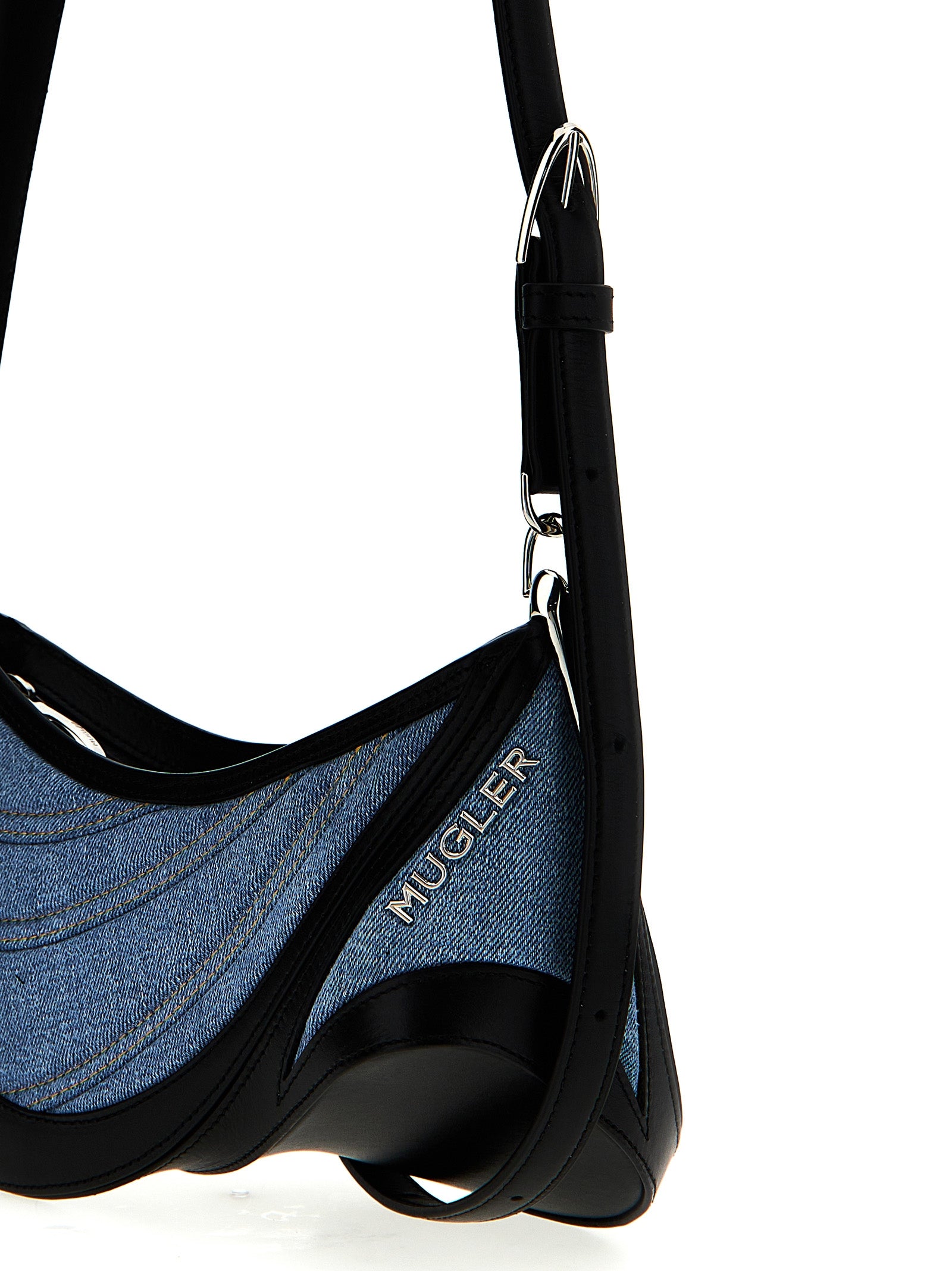 Mugler Schultertasche aus mehrfarbigem Kalbsleder