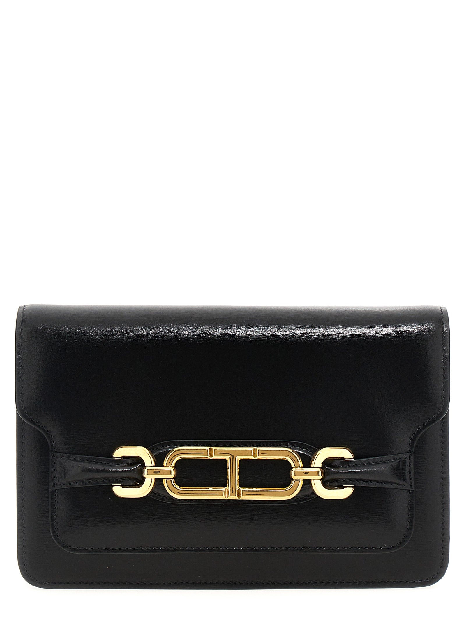 Tom Ford Schwarze Leder Umhängetasche