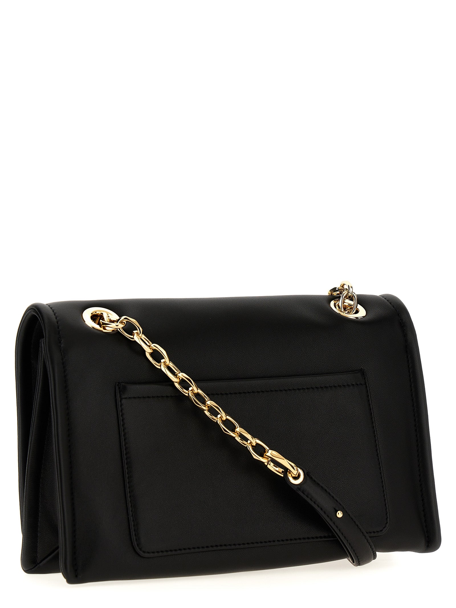 Valentino Garavani Schwarze Lammleder-Schultertasche