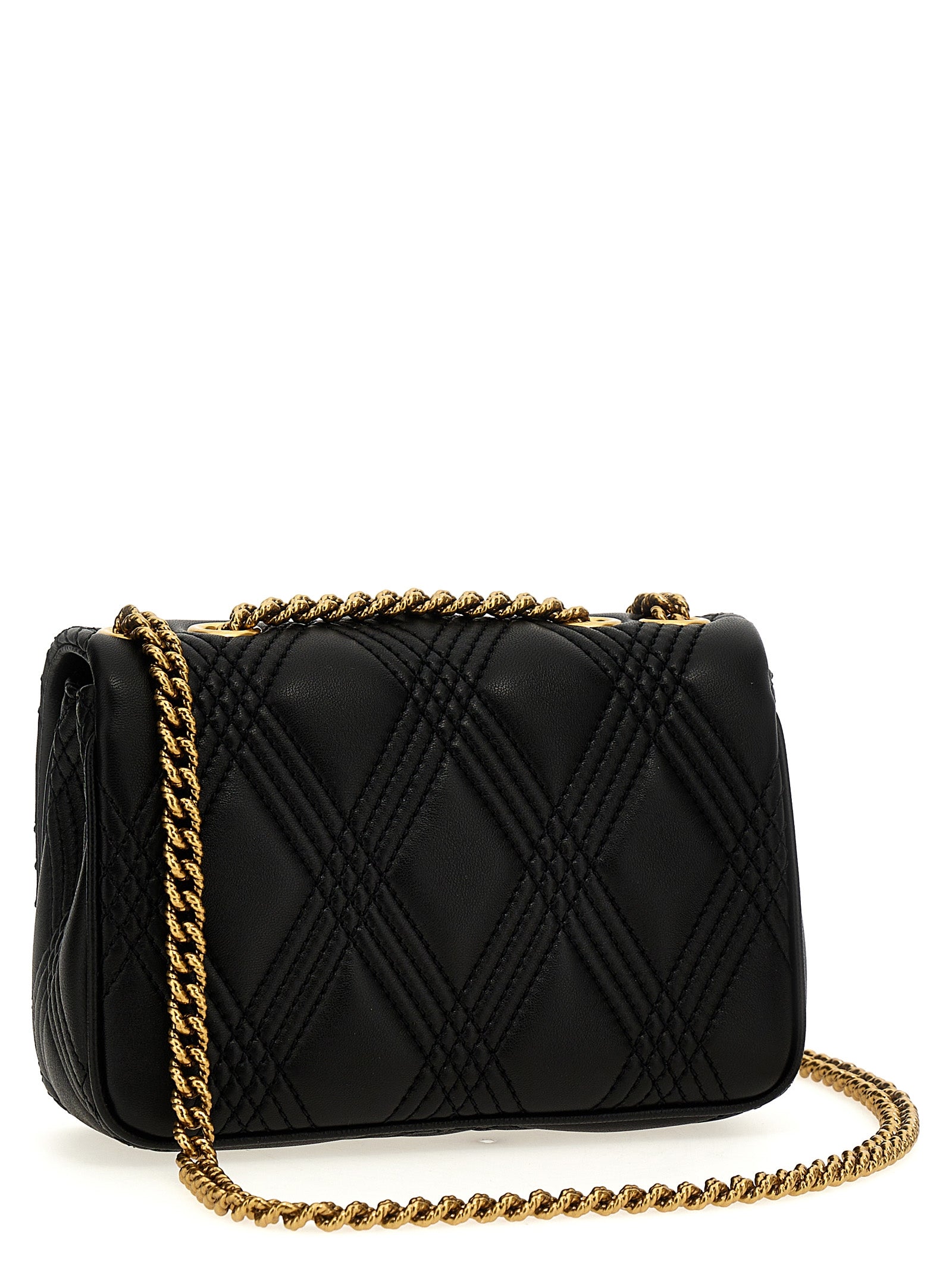 Valentino Garavani Schwarze Lammleder-Schultertasche