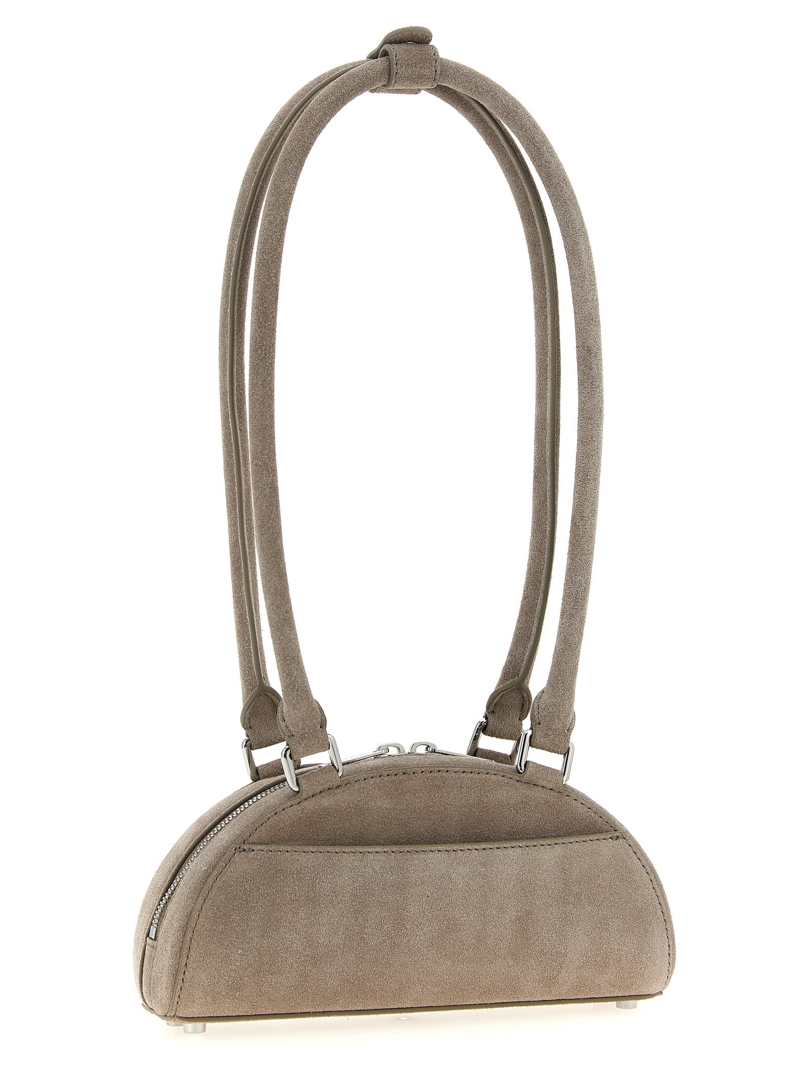 Self-Portrait Graue Lammleder-Schultertasche