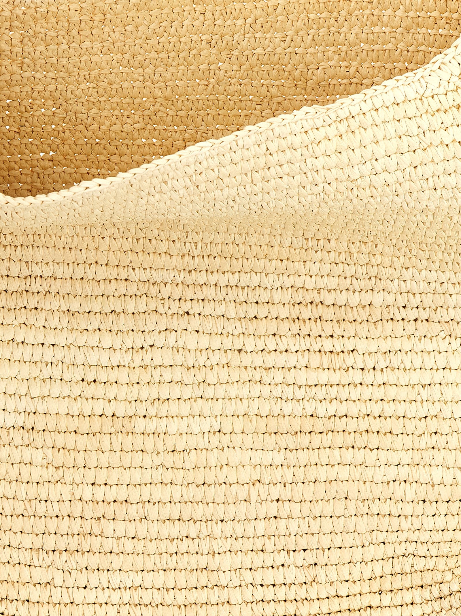 Maison Michel Braune Raffia-Umhängetasche