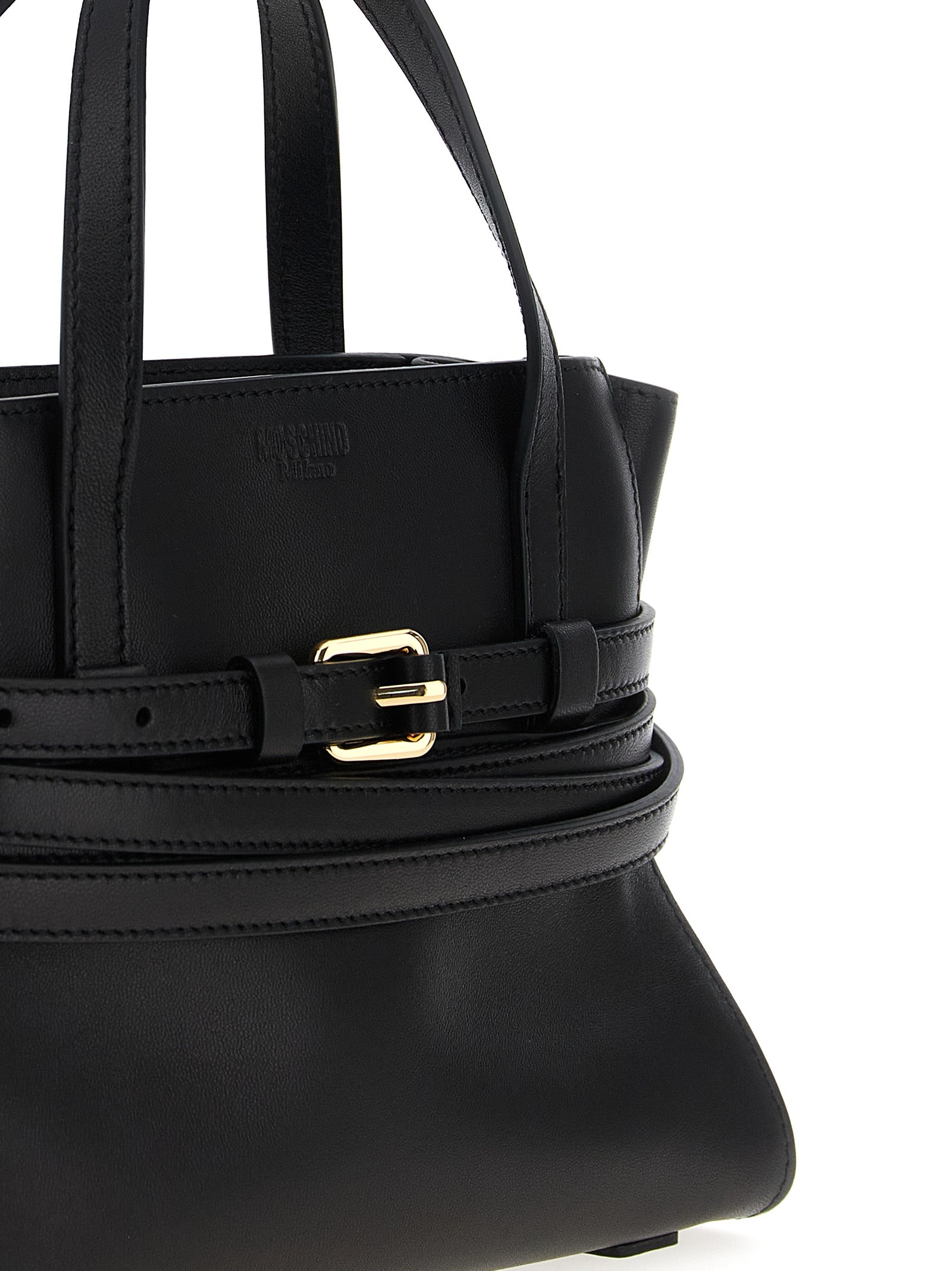 Moschino Schwarze Handtasche aus Polyester