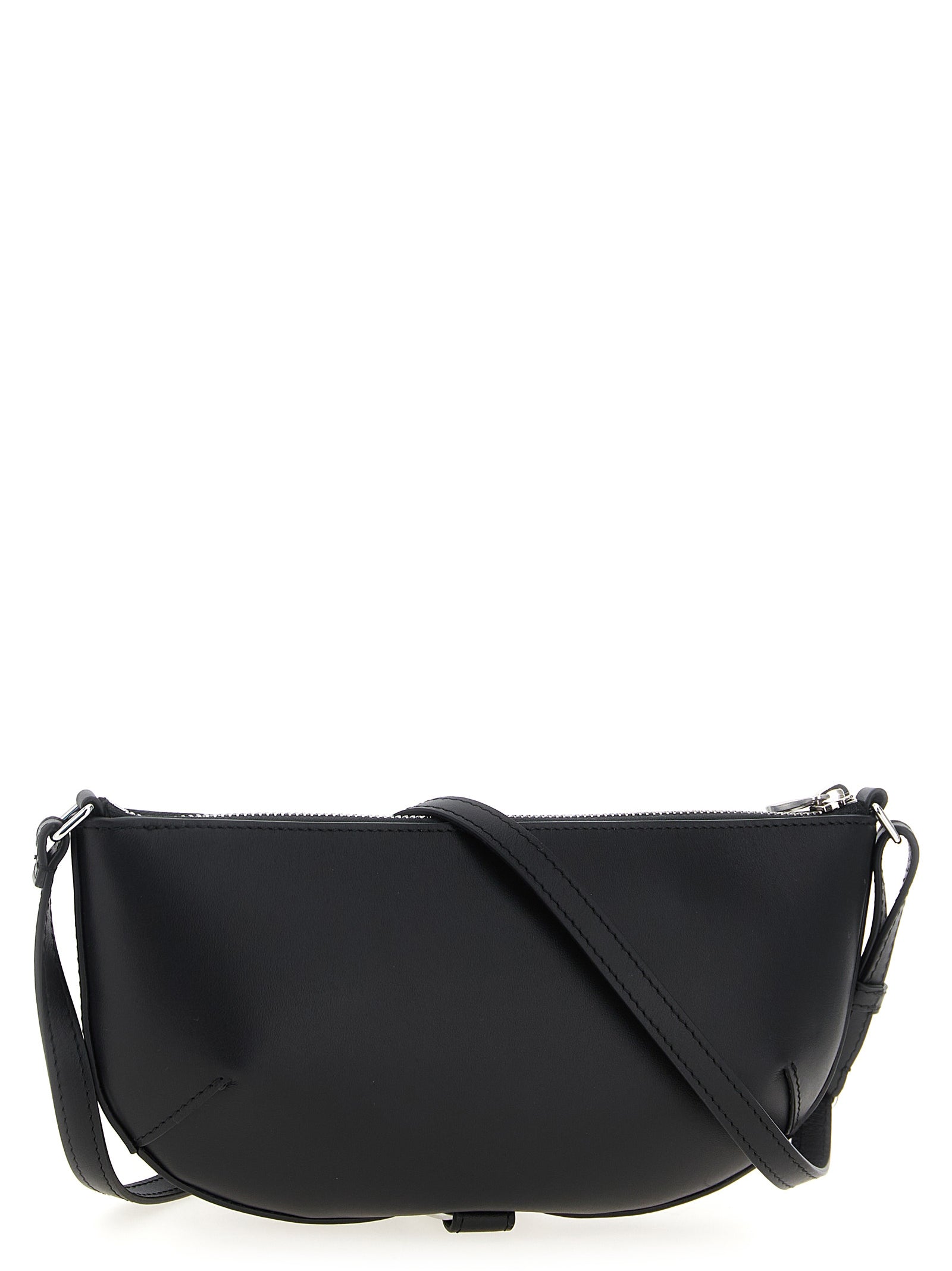 Courrèges Schwarze Kalbsleder-Schultertasche