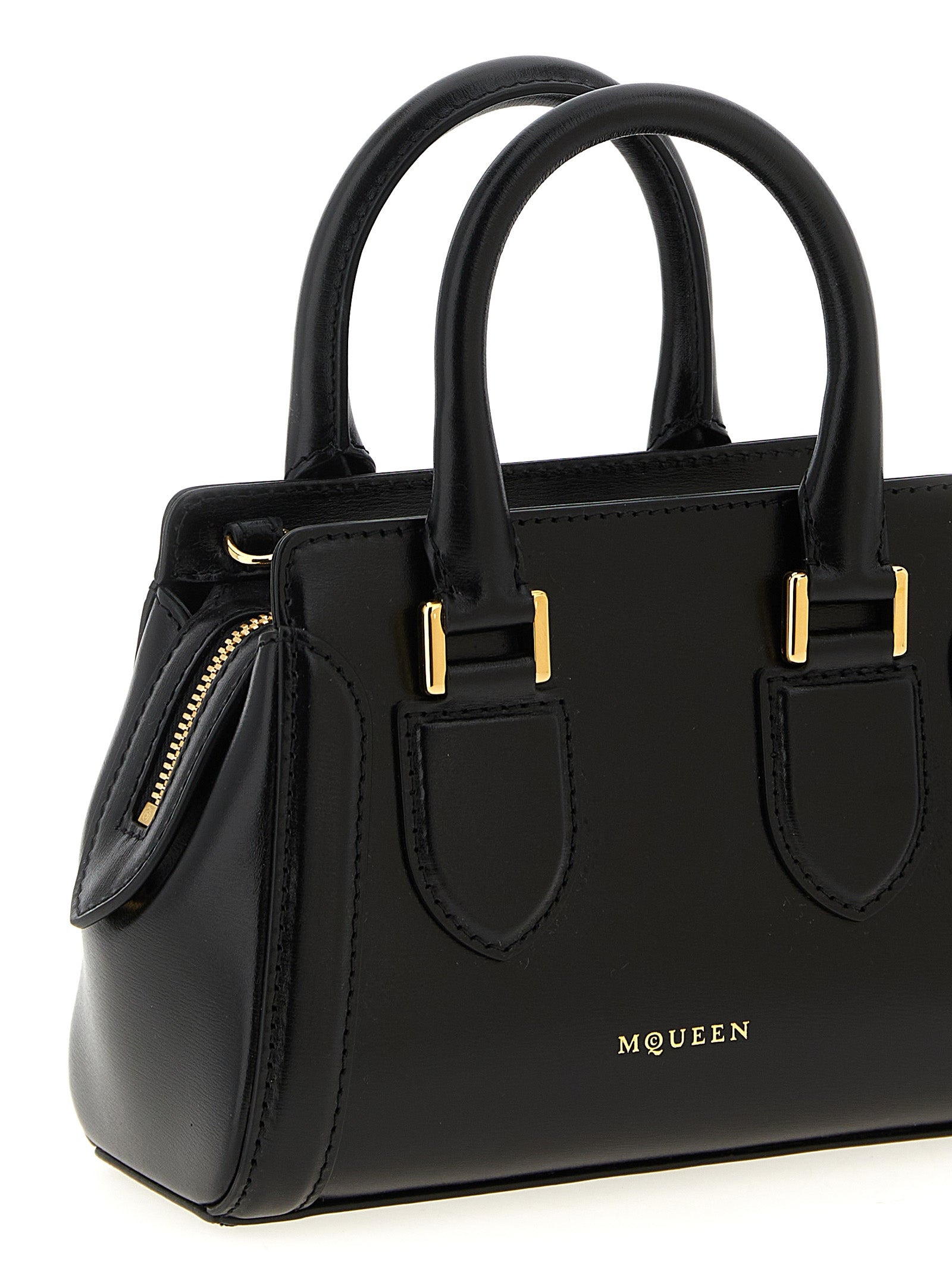 Alexander McQueen Schwarze Kalbsleder-Handtasche