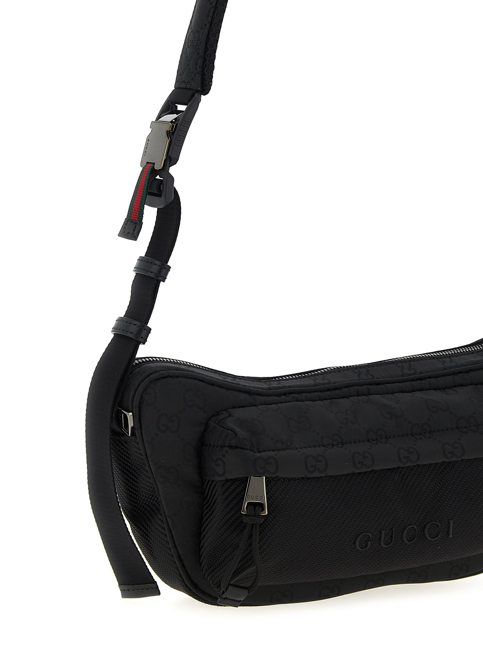 Gucci Schwarze Crossbody-Tasche aus Polyester
