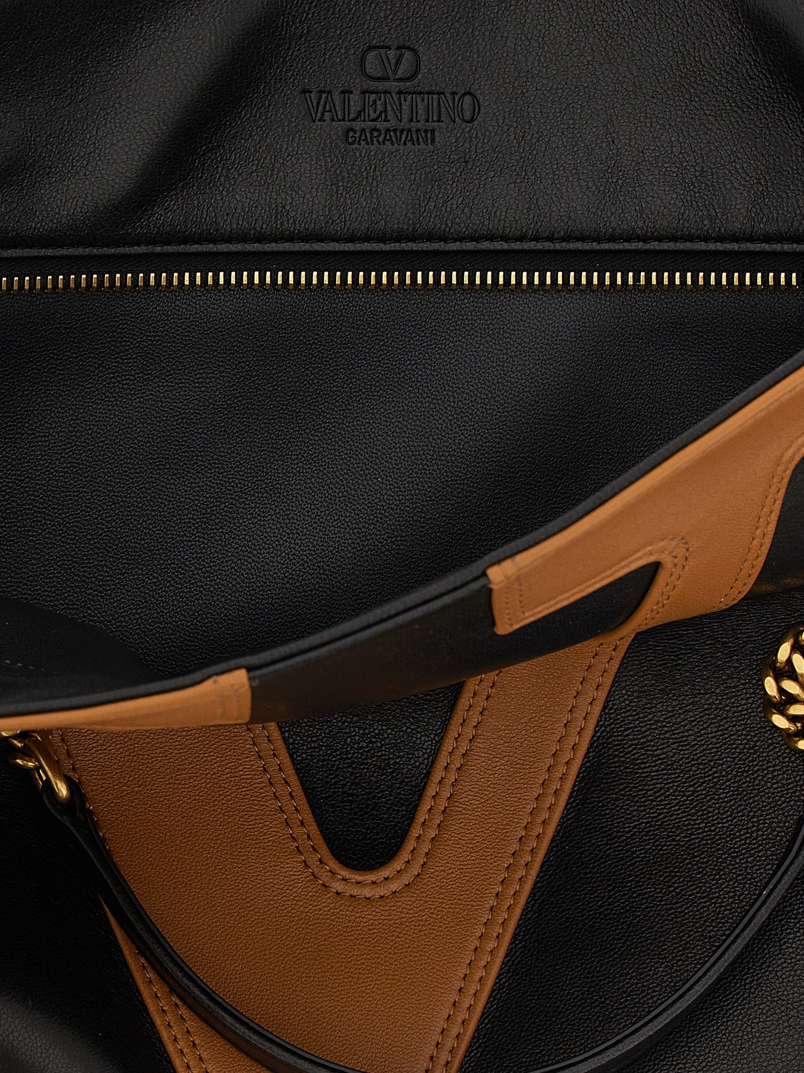 Valentino Garavani Braune Lammleder-Tasche