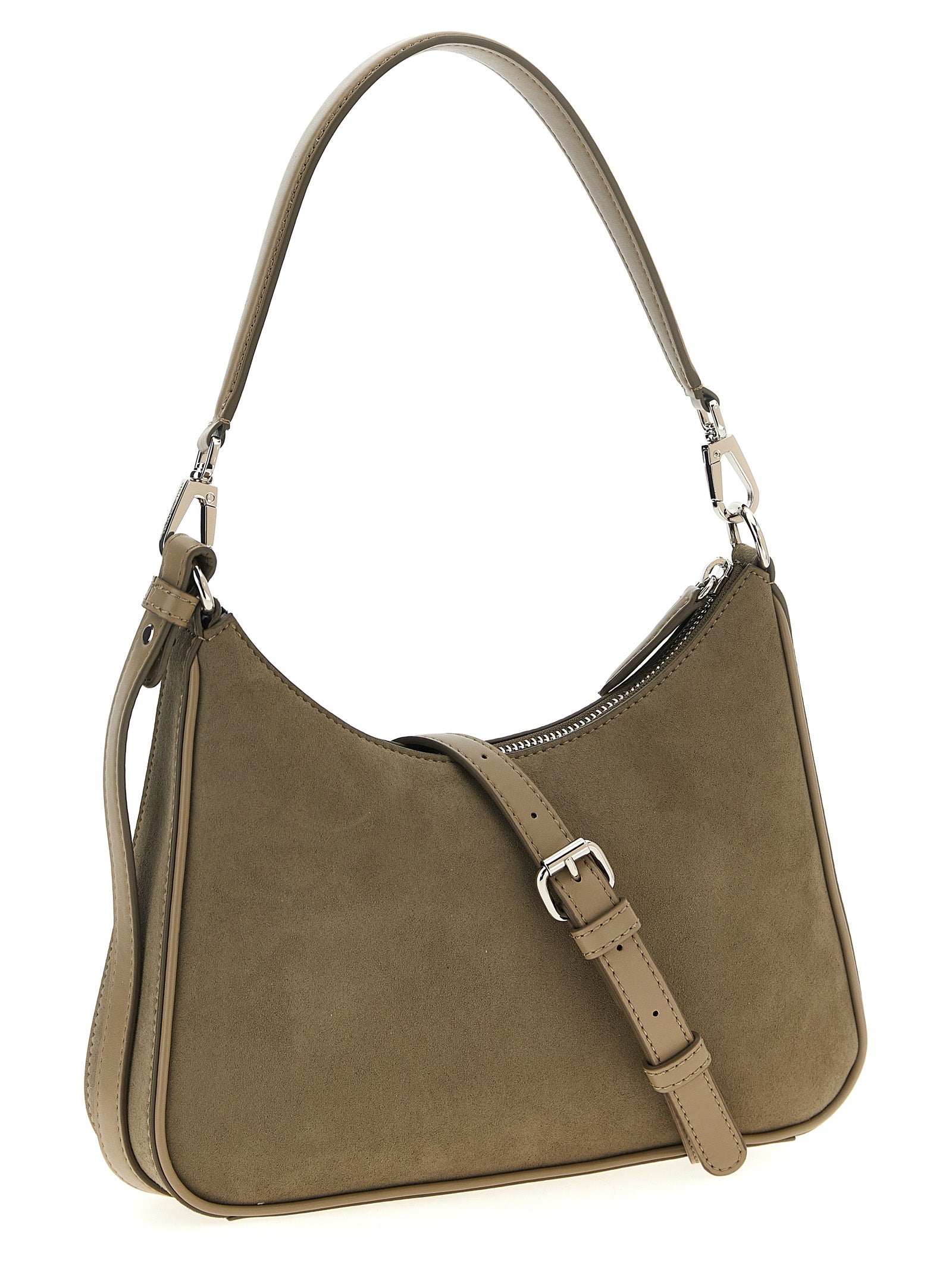 Stella McCartney Graue Schultertasche aus Polyamid