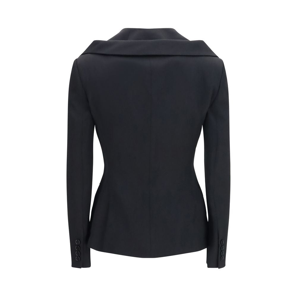 Alexander McQueen Schwarze Oves Aries Wolljacke in voller Länge