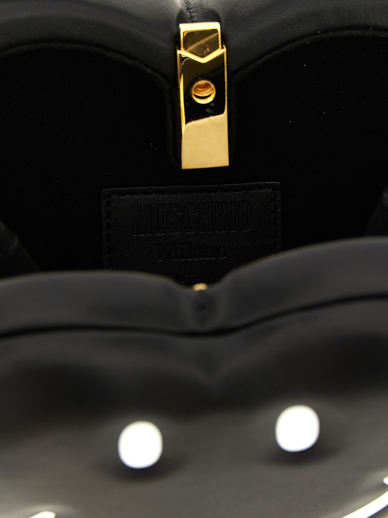 Moschino Schwarze Handtasche aus Polyester