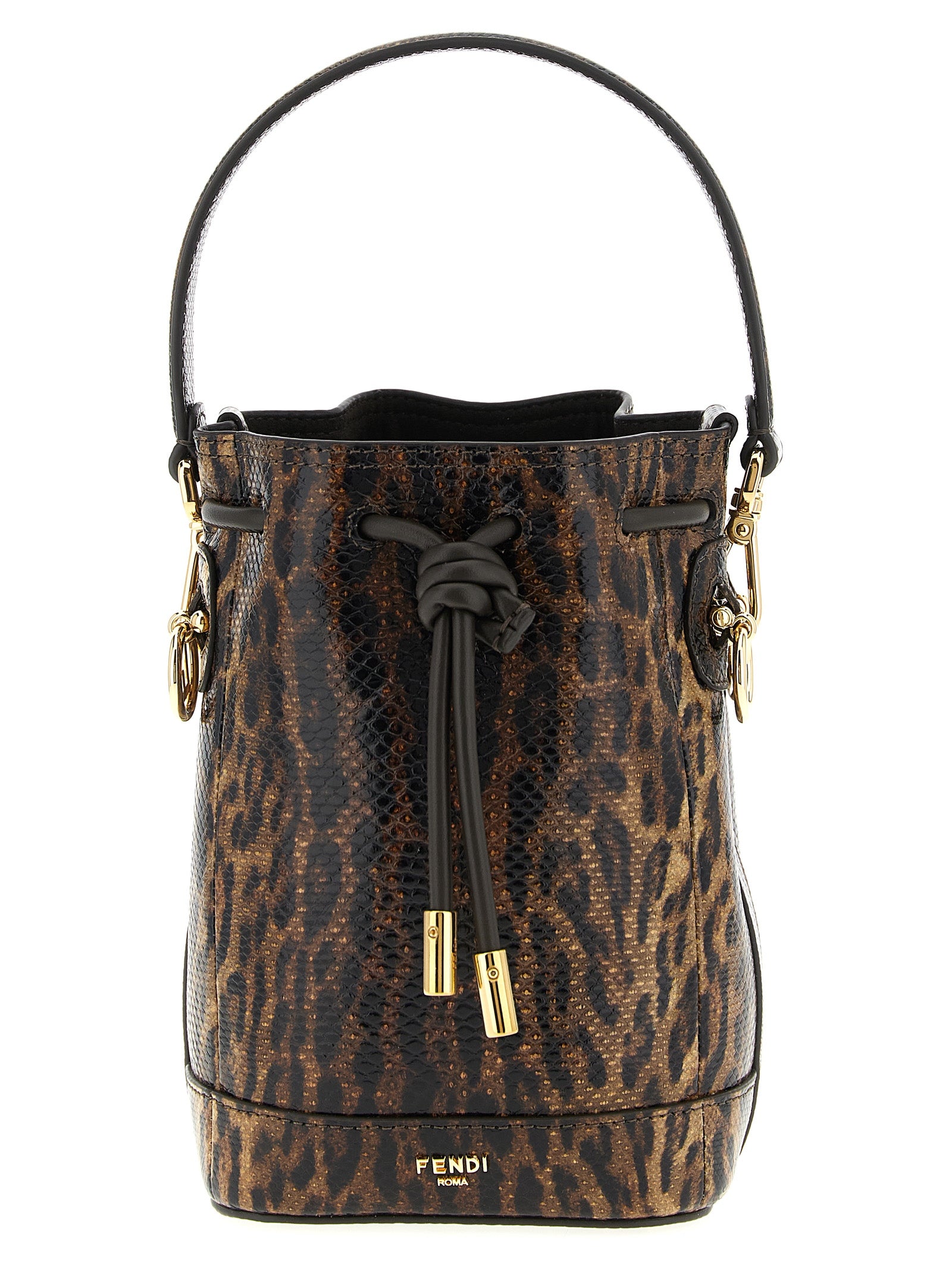 Fendi Braune Samtleder-Handtasche