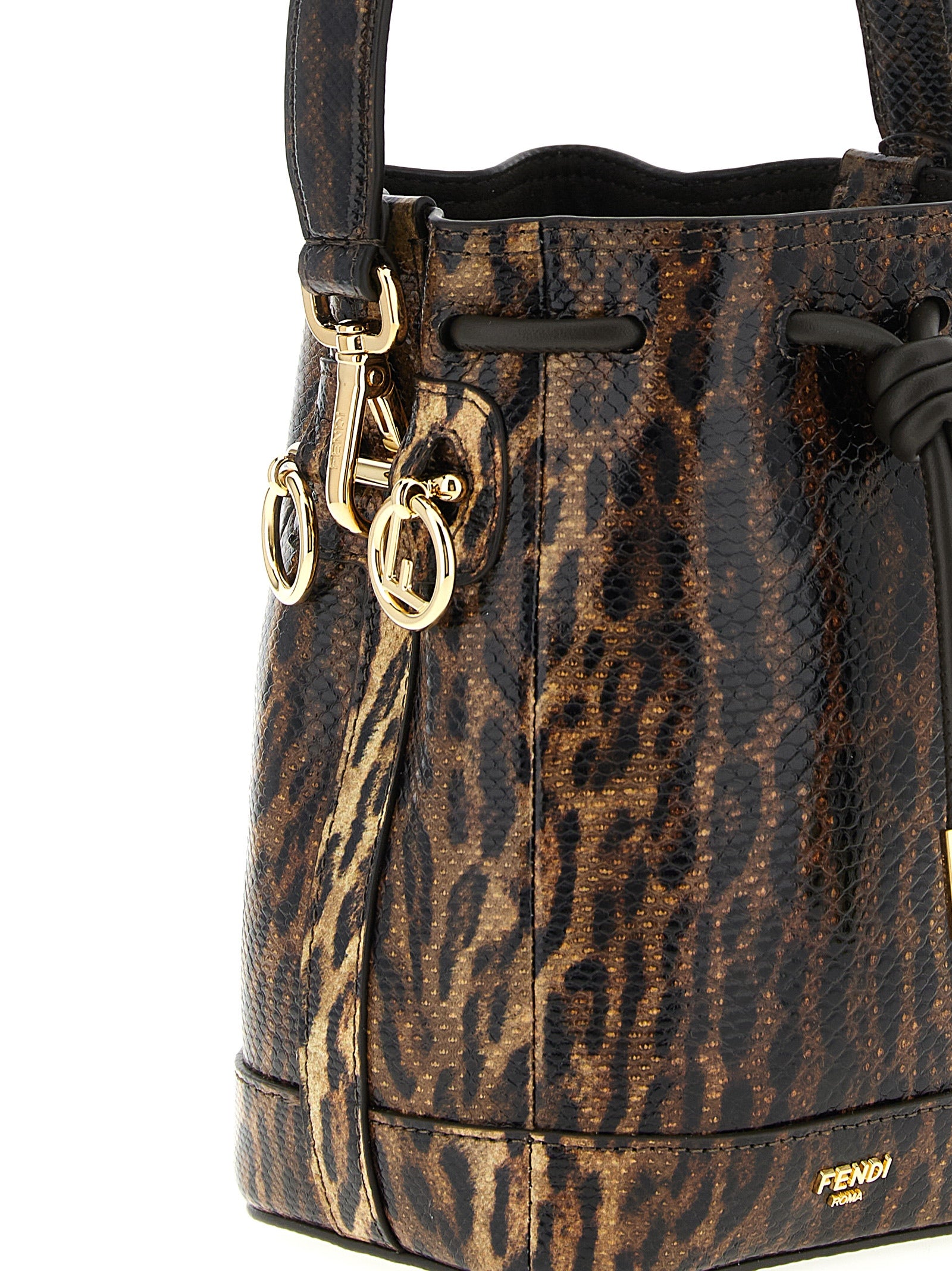 Fendi Braune Samtleder-Handtasche