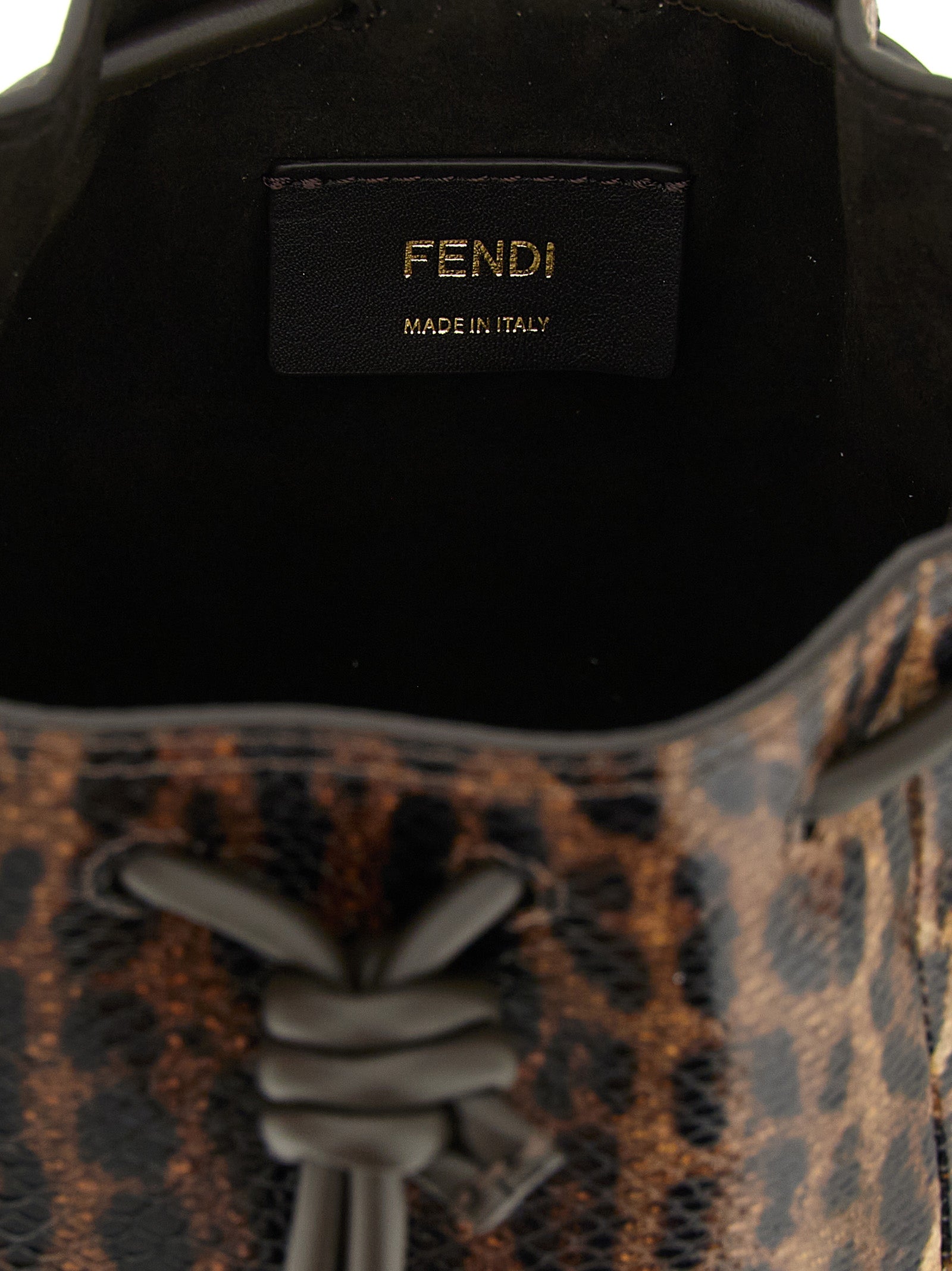 Fendi Braune Samtleder-Handtasche
