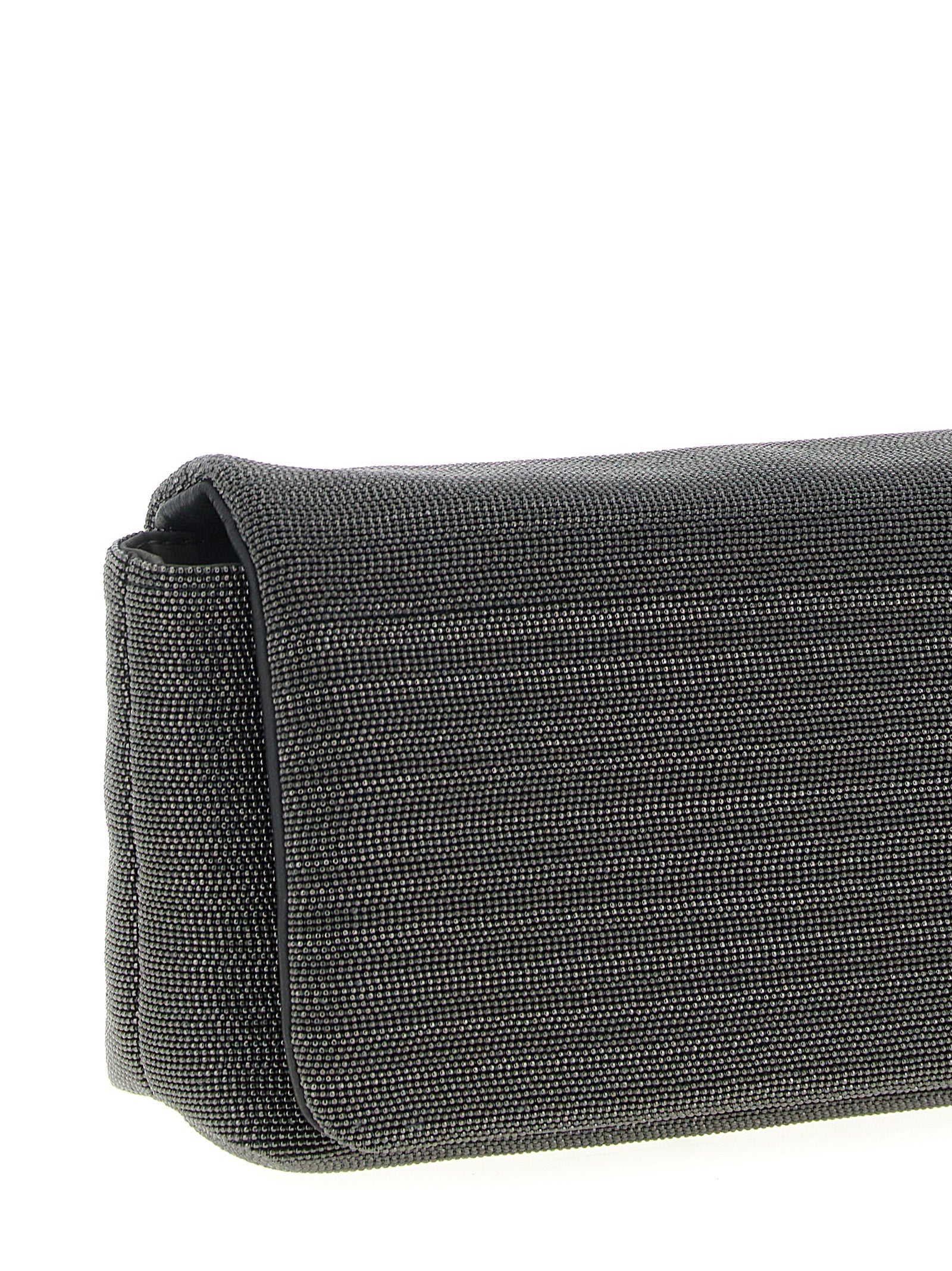 Brunello Cucinelli Schwarze Leder-Clutch