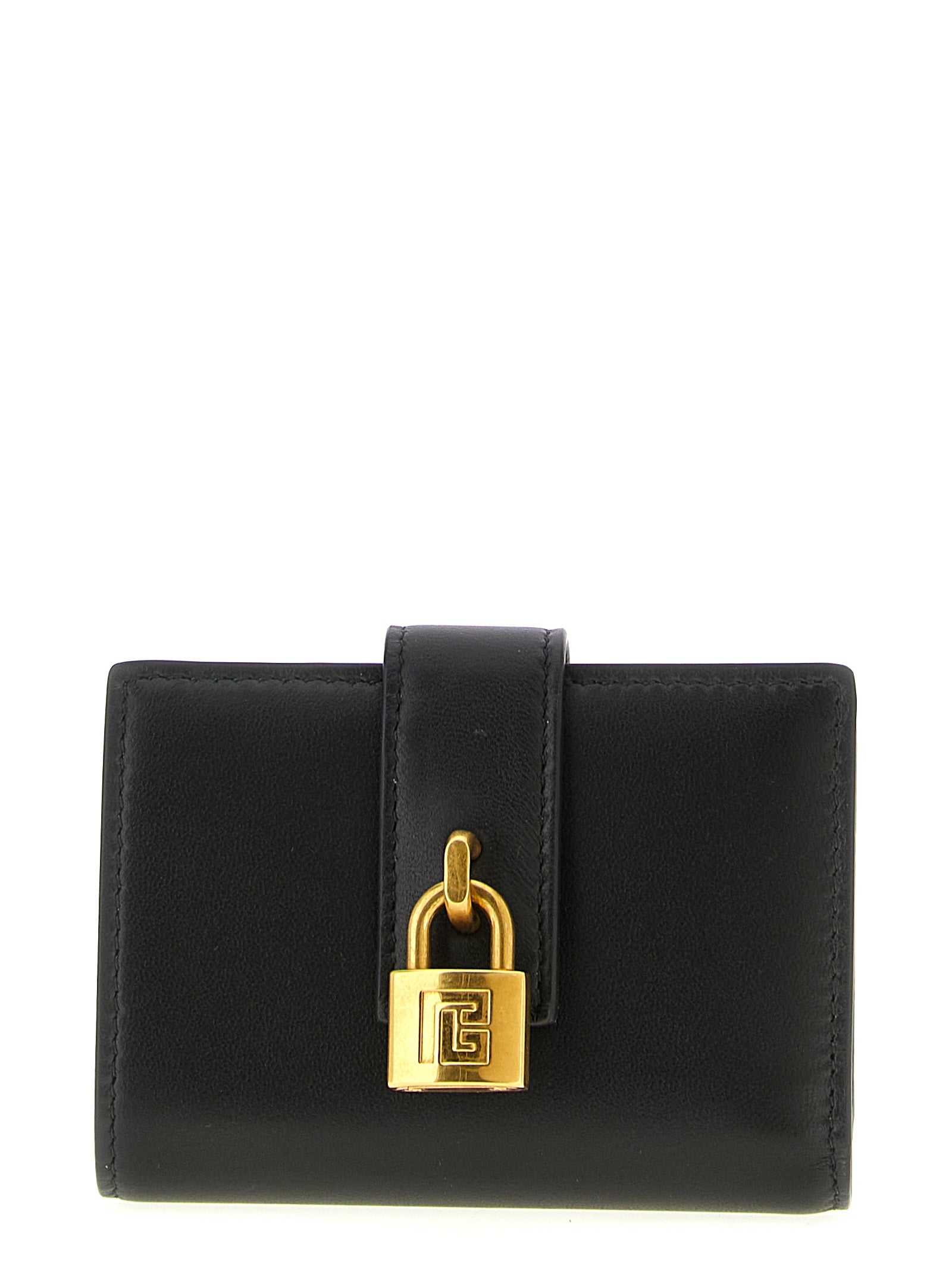 Balmain Schwarzer Kartenhalter aus Lammleder