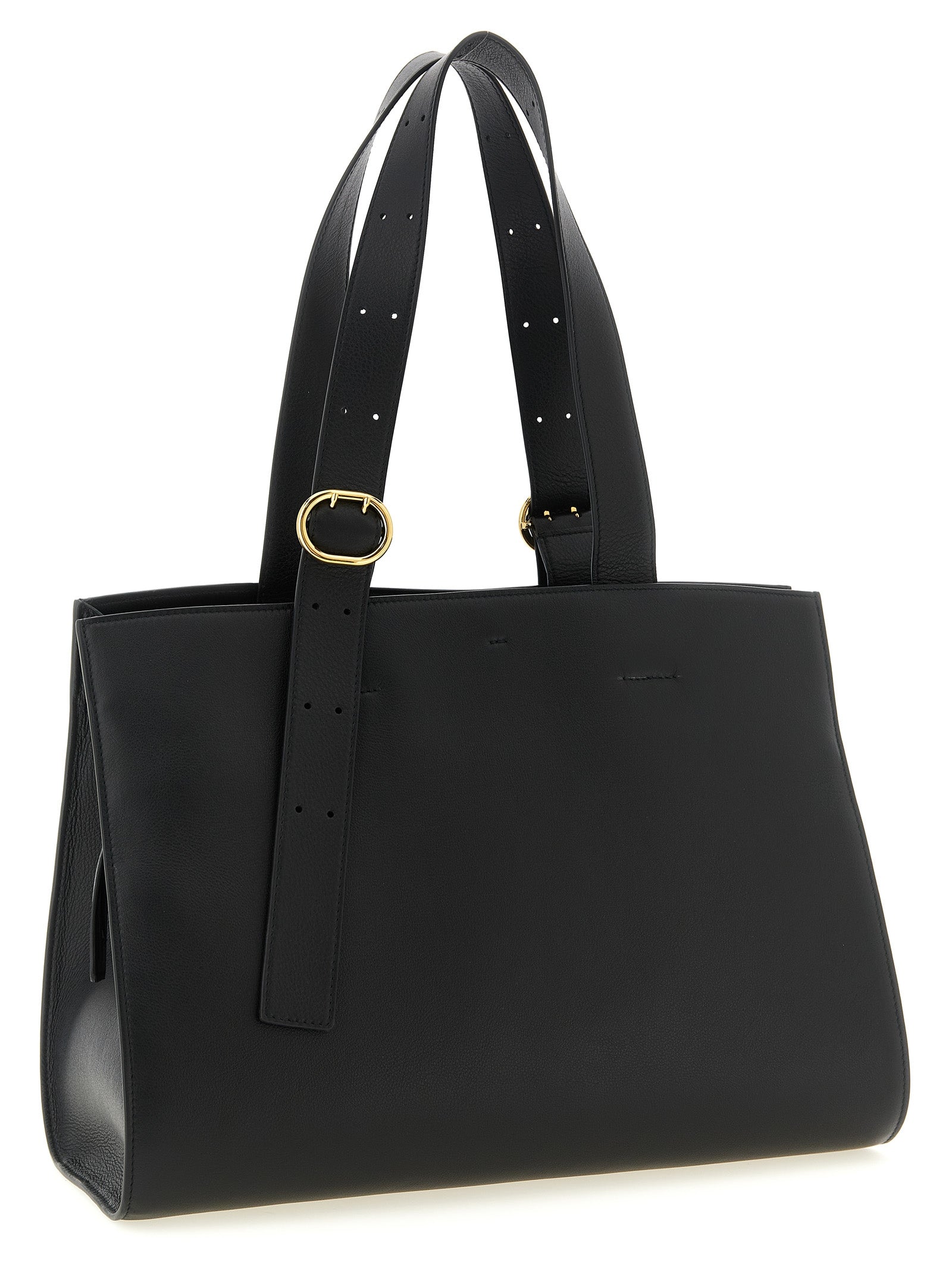 Jil Sander Schwarze Kalbsleder-Tasche