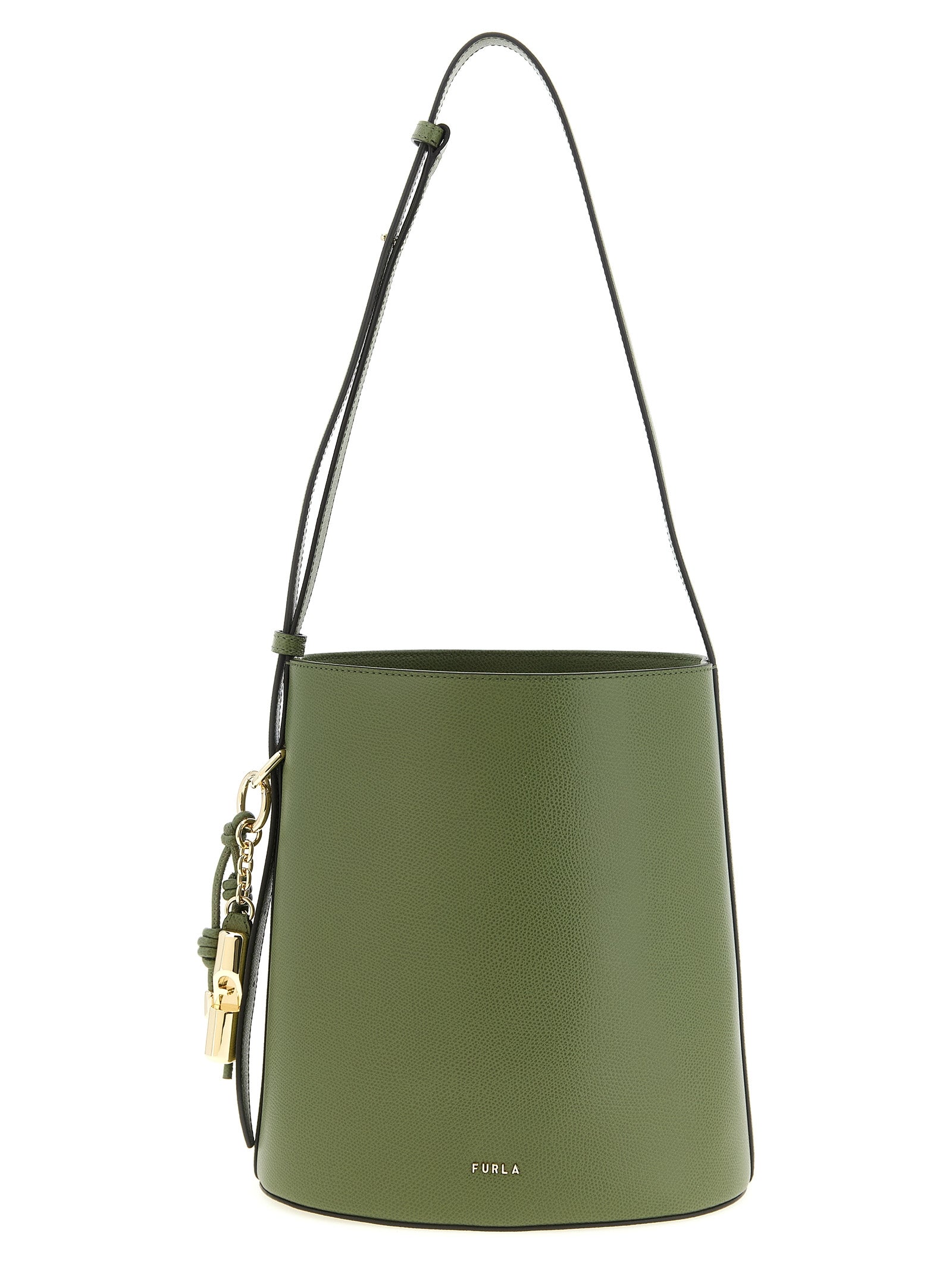 Furla Zweifarbige Schultertasche aus Kalbsleder