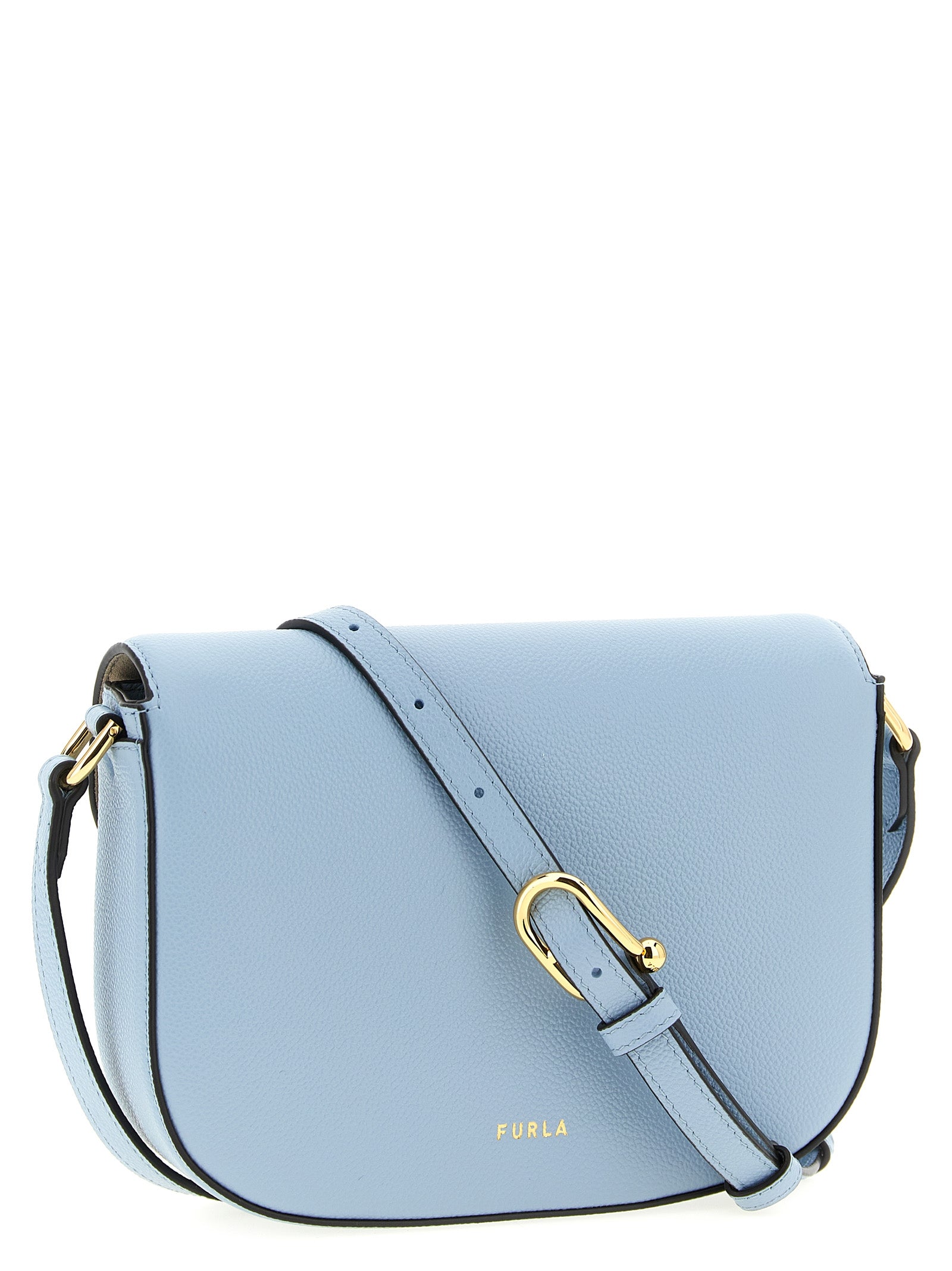 Furla Umhängetasche aus blauem Kalbsleder