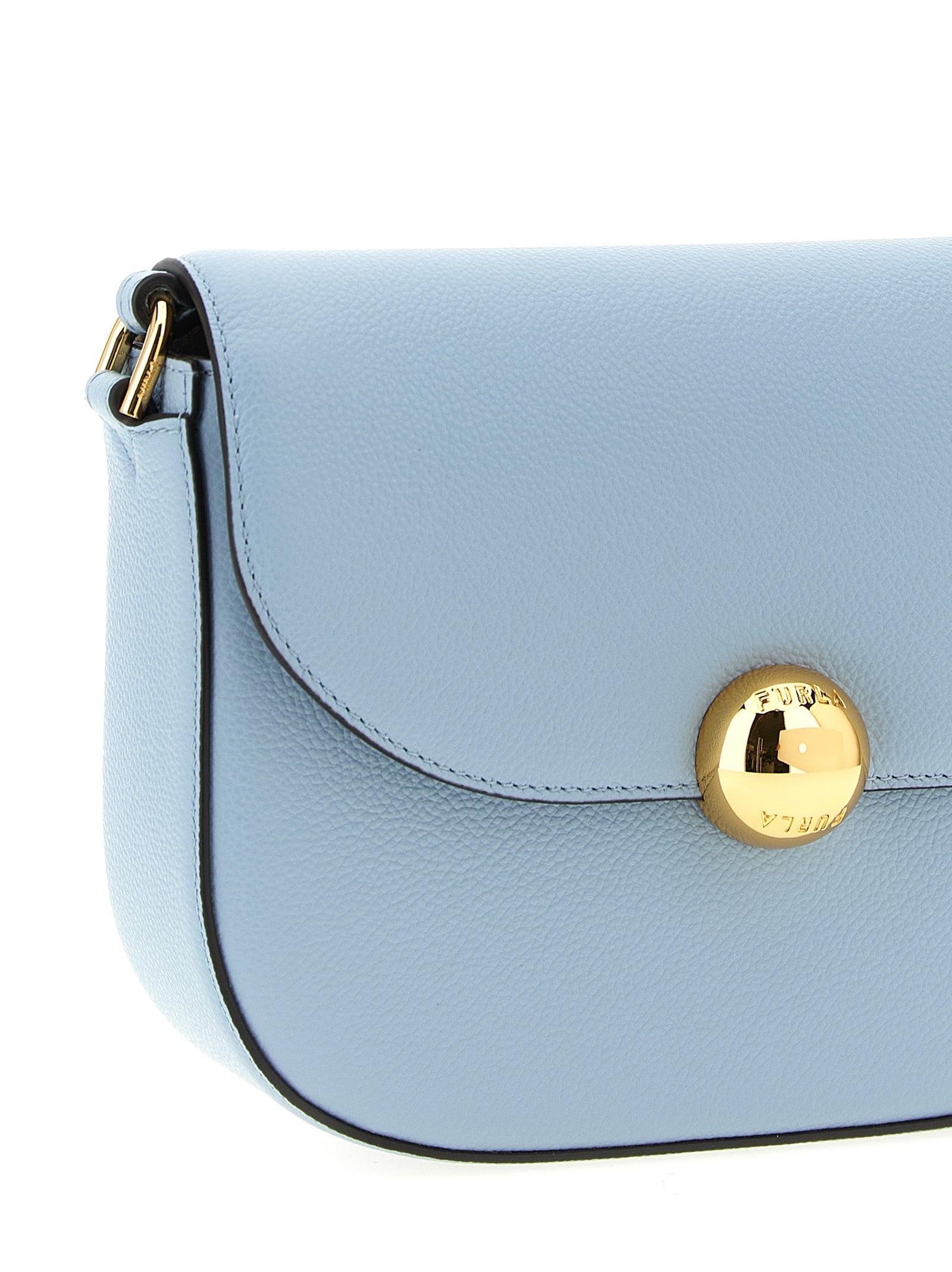 Furla Umhängetasche aus blauem Kalbsleder
