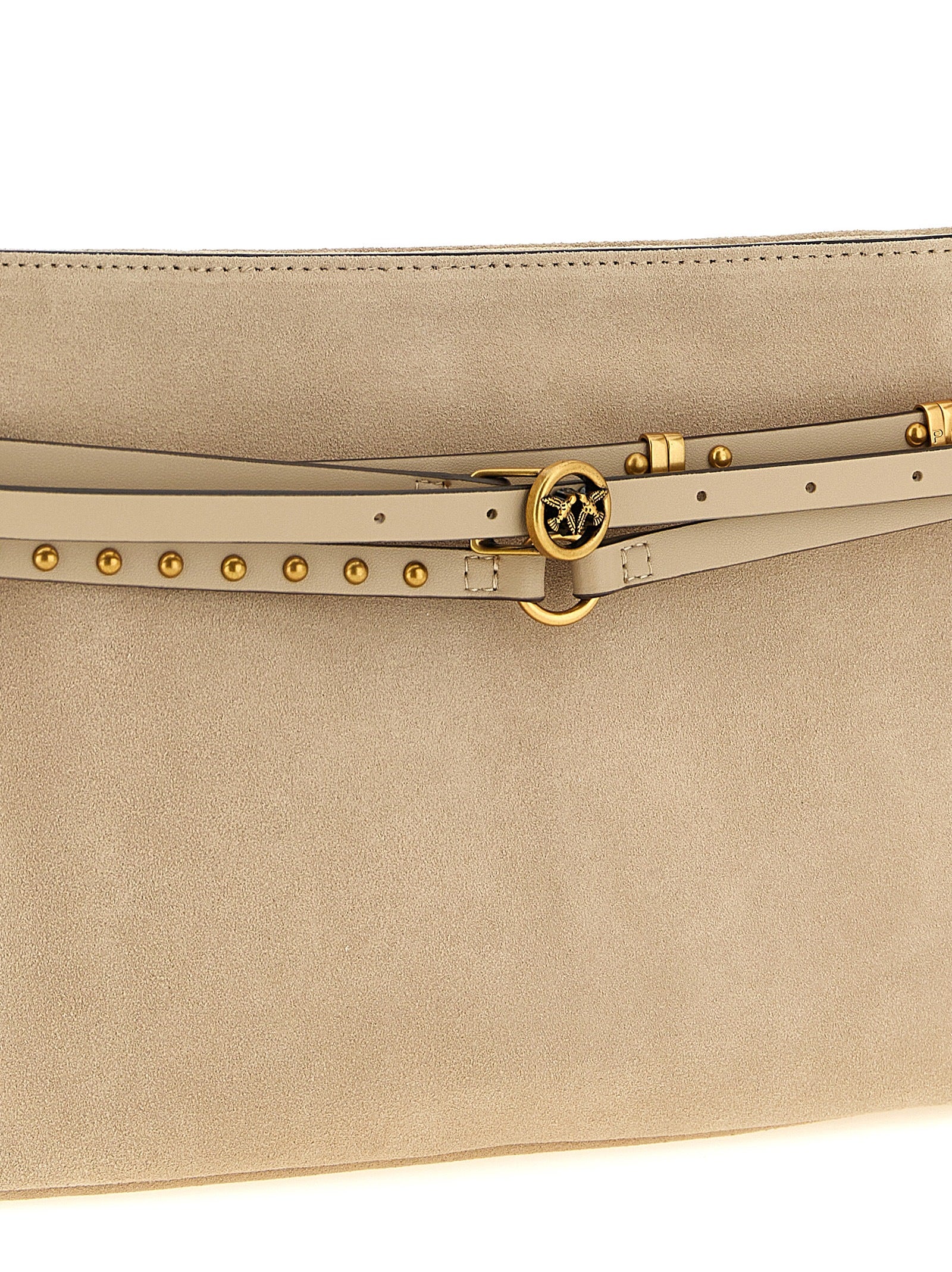 PINKO Beige Kalbsleder-Schultertasche