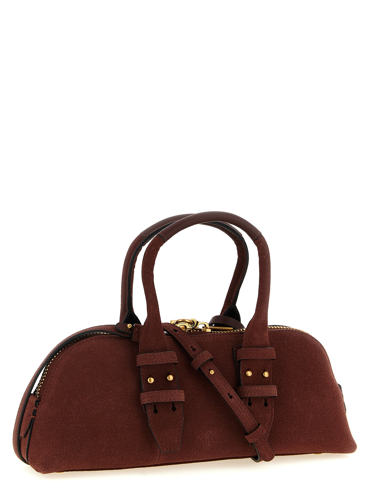 PINKO Schultertasche aus bordeauxrotem Rindsleder