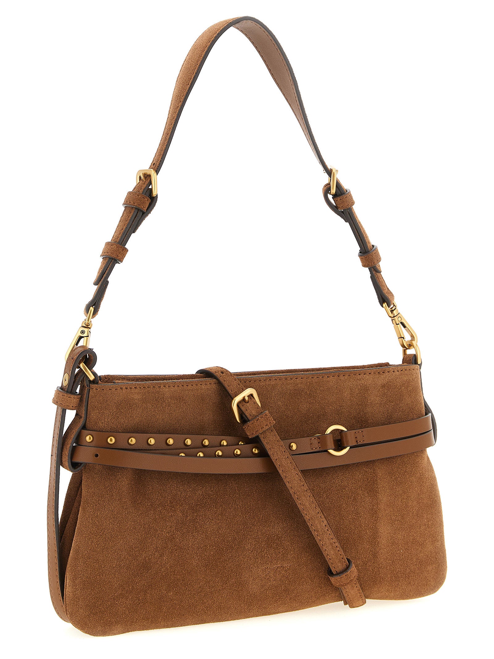 PINKO Schultertasche aus braunem Lammleder