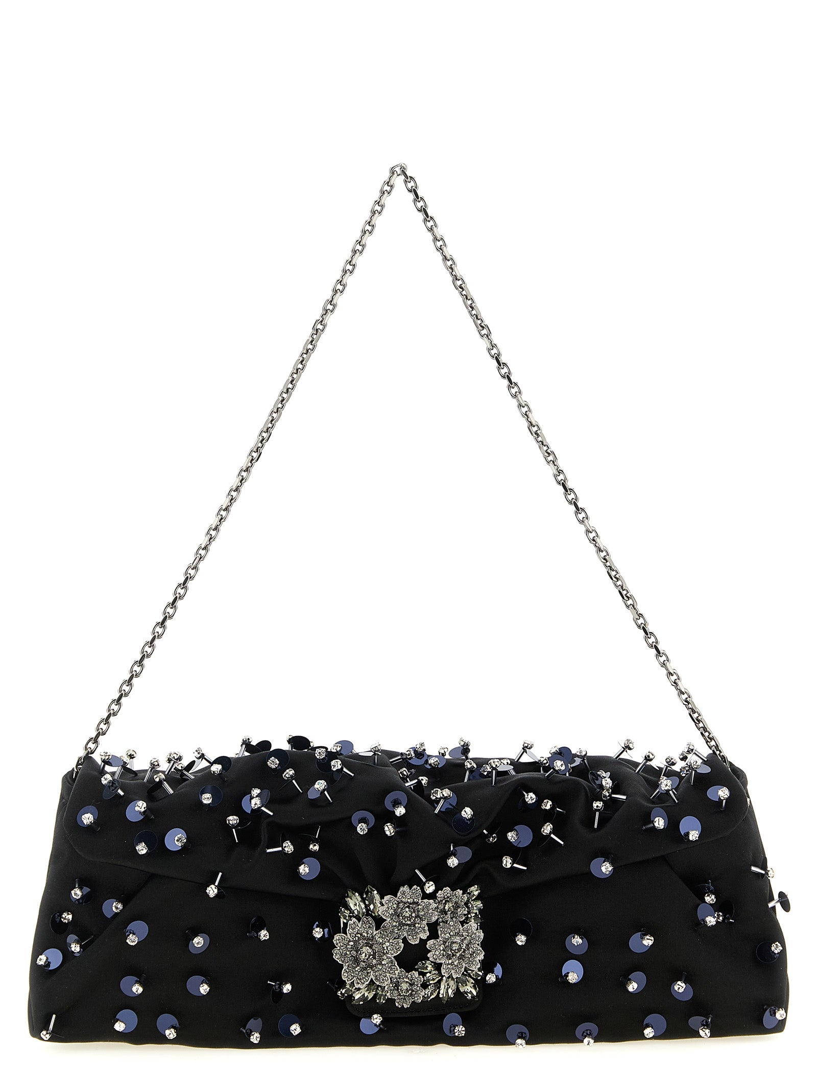 Roger Vivier Schwarze Clutch aus Viskose
