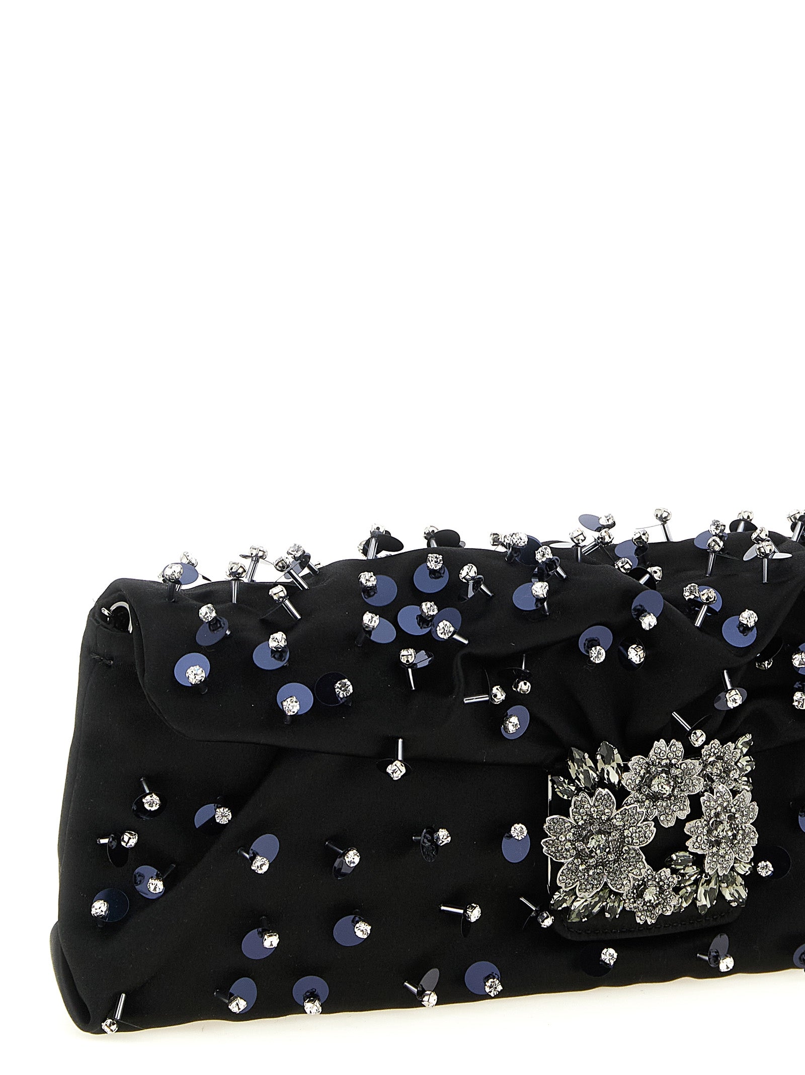 Roger Vivier Schwarze Clutch aus Viskose