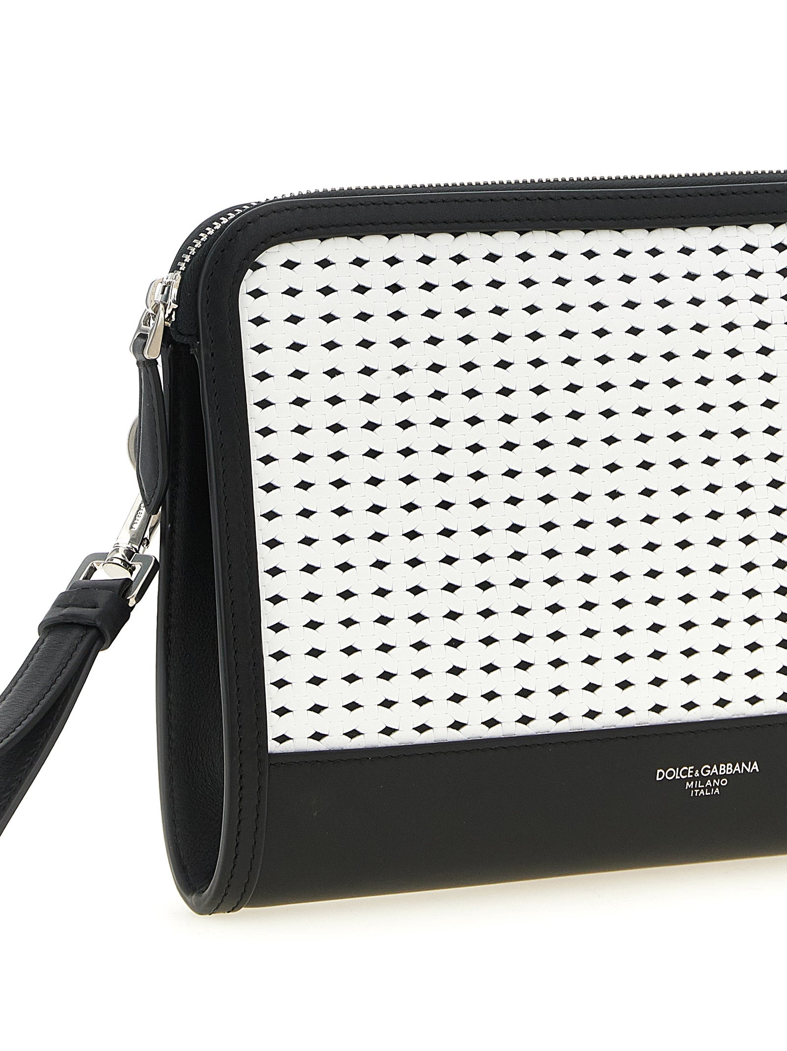 Dolce & Gabbana Zweifarbige Clutch aus Kalbsleder