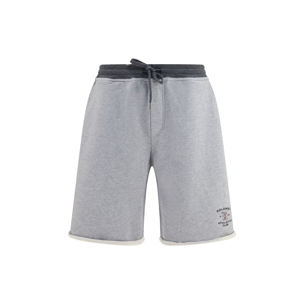 Brunello Cucinelli Graue Cargoshorts aus Baumwolle