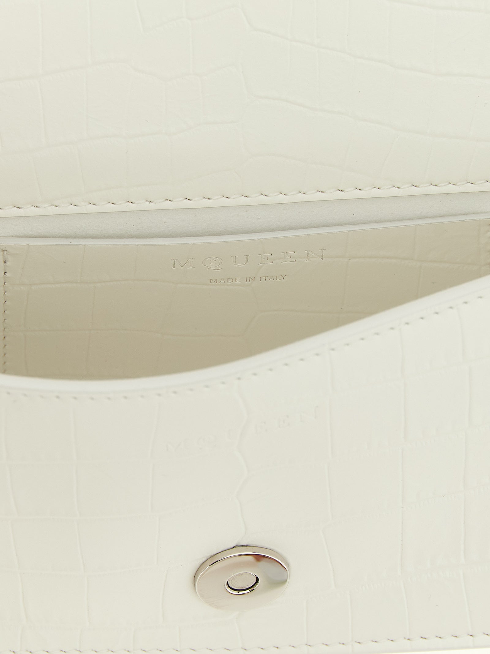 Alexander McQueen Weiße Kalbsleder-Schultertasche