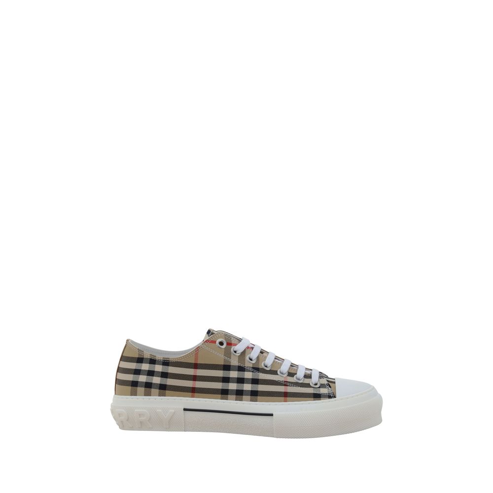 Burberry Braune Low-Top-Sneaker aus Baumwolle
