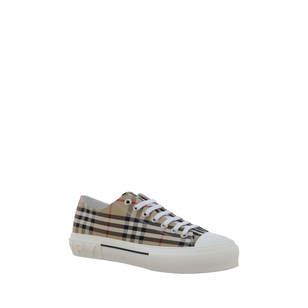 Burberry Braune Low-Top-Sneaker aus Baumwolle