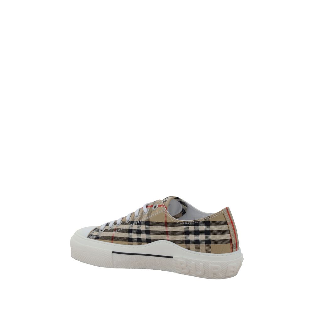 Burberry Braune Low-Top-Sneaker aus Baumwolle