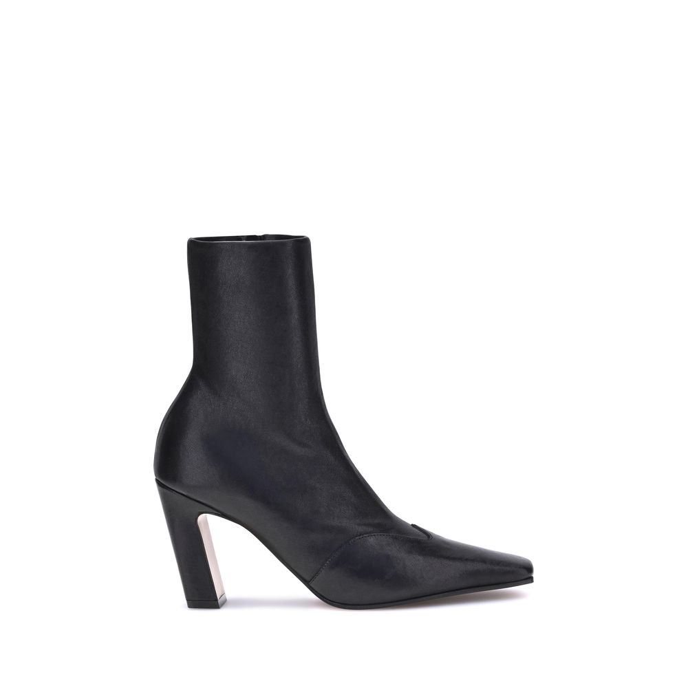 Khaite Schwarze Ankle Boots aus Kalbsleder Bos Taurus