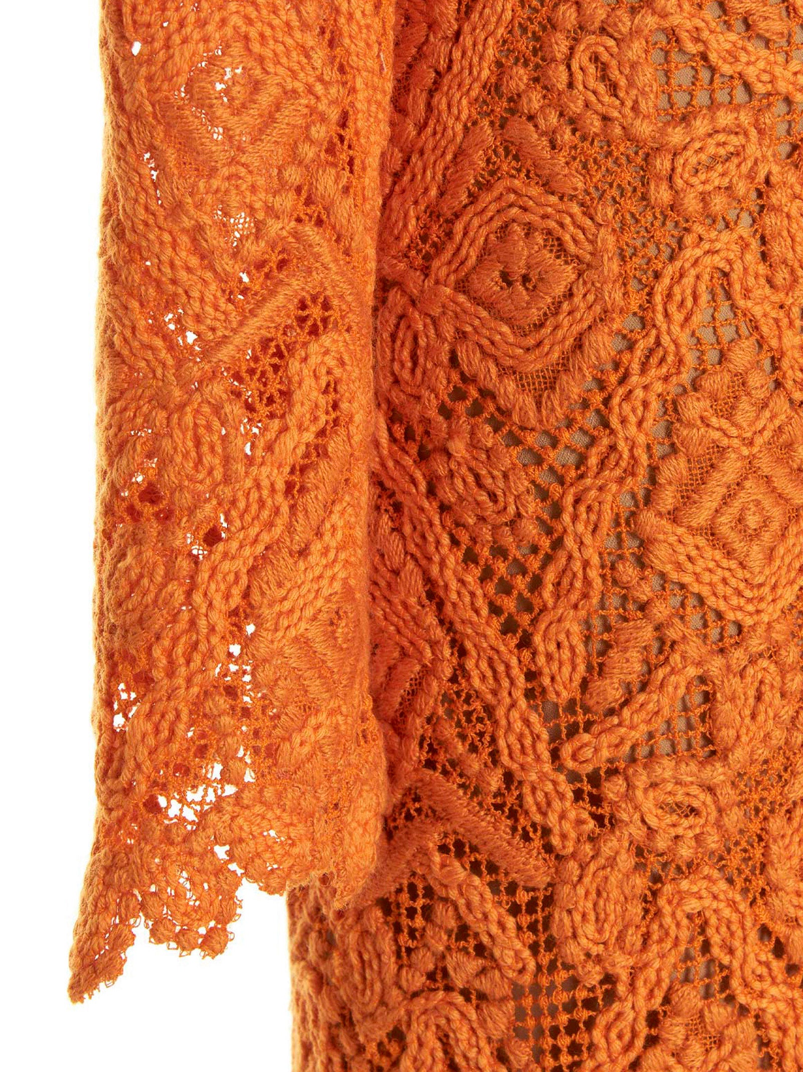 Ermanno Scervino Orange Wollkleid Midi