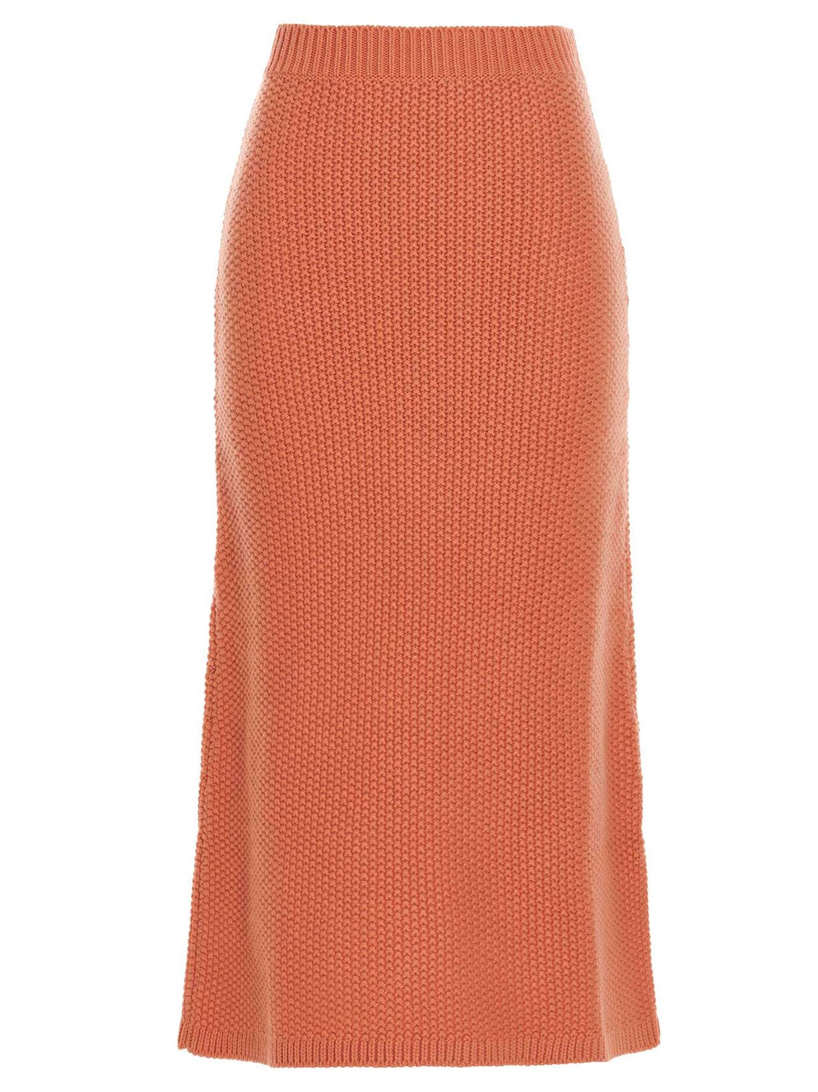 Chloé Minirock aus orangefarbenem Kaschmir