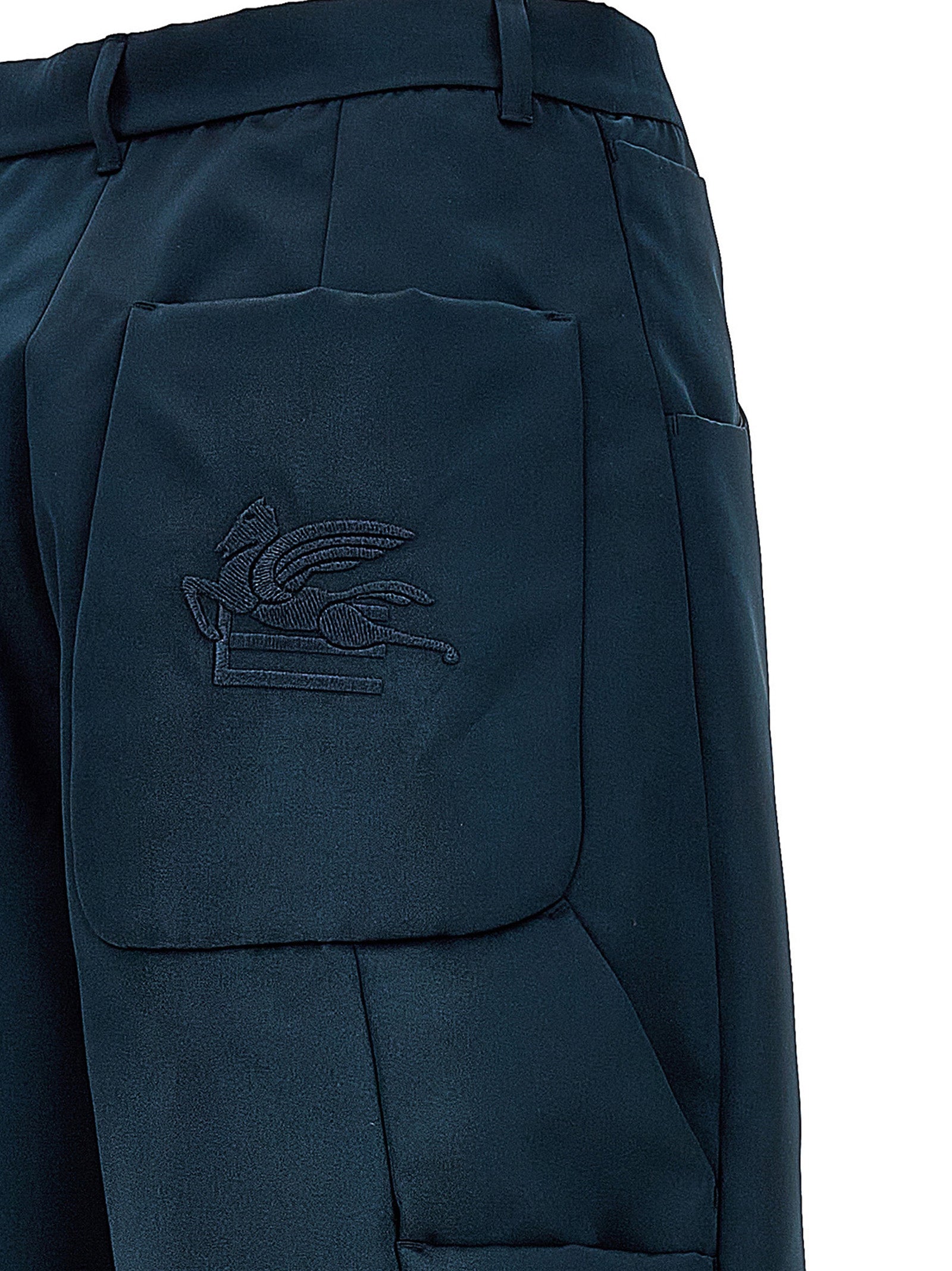 Etro Blaue Cargohose aus Polyester